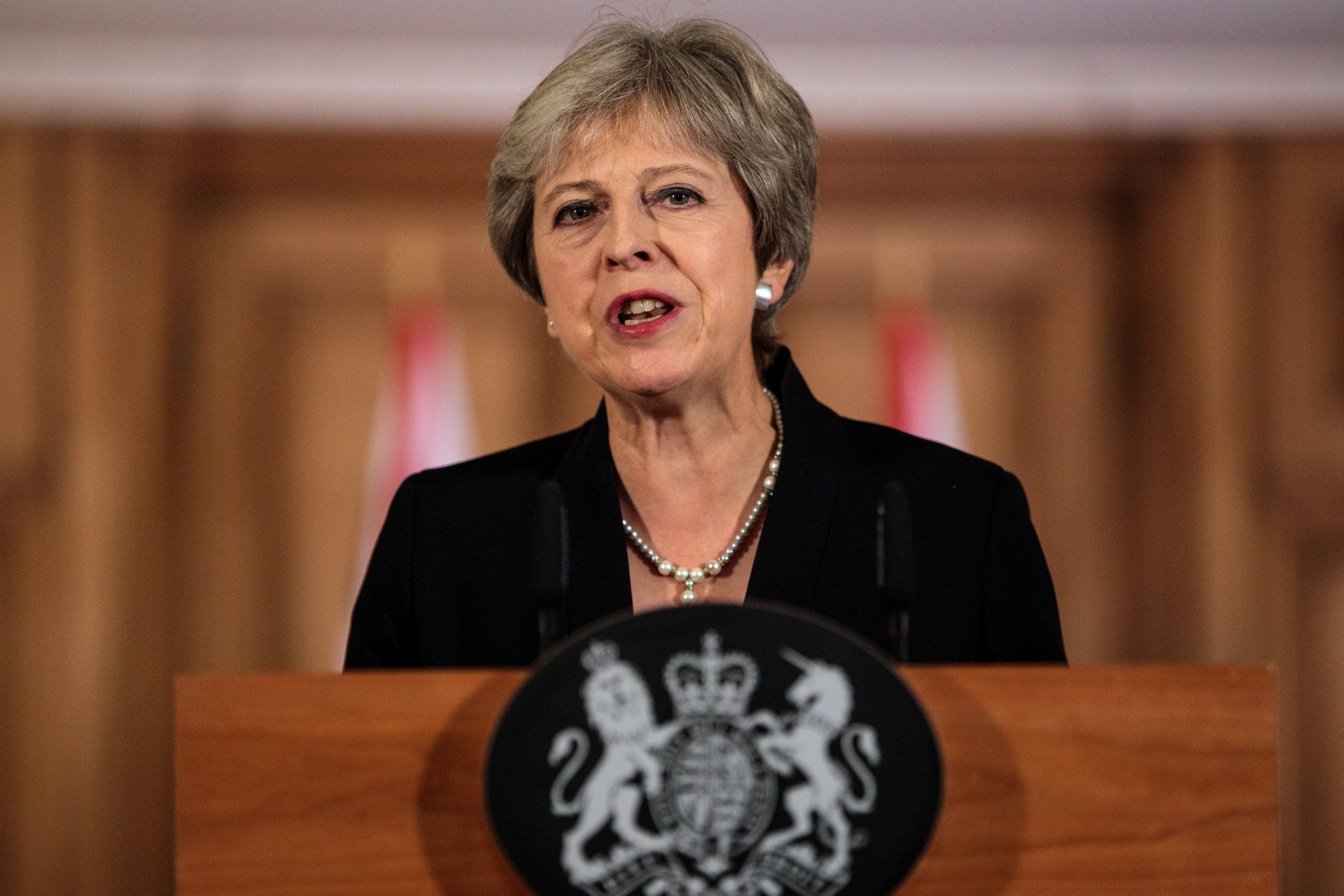 The Prime Minister Theresa May at Downing Street