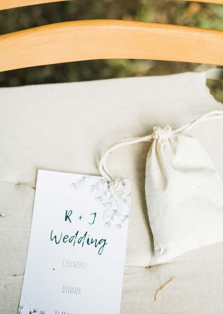 Jenny designed the wedding programs (Danielle Riley Photography)