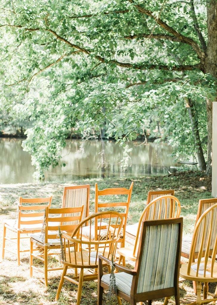 The seating was from the couple's own living room (Danielle Riley Photography)