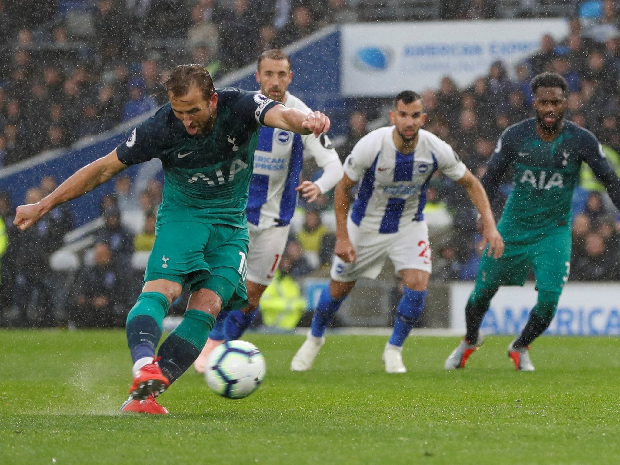 Harry Kane fires Tottenham in front from the spot