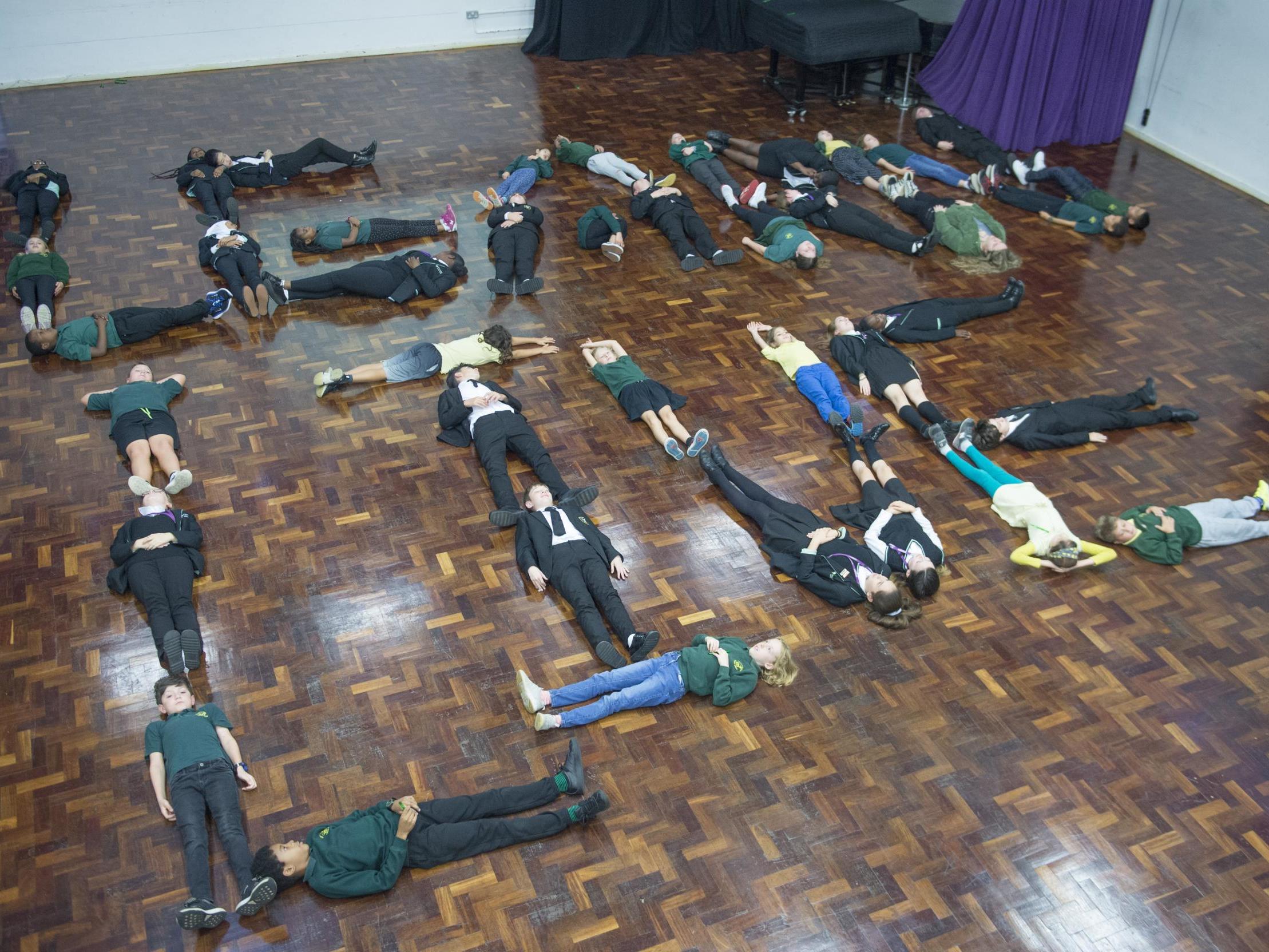 London pupil spell out Learn to Live as part of art project for our campaign