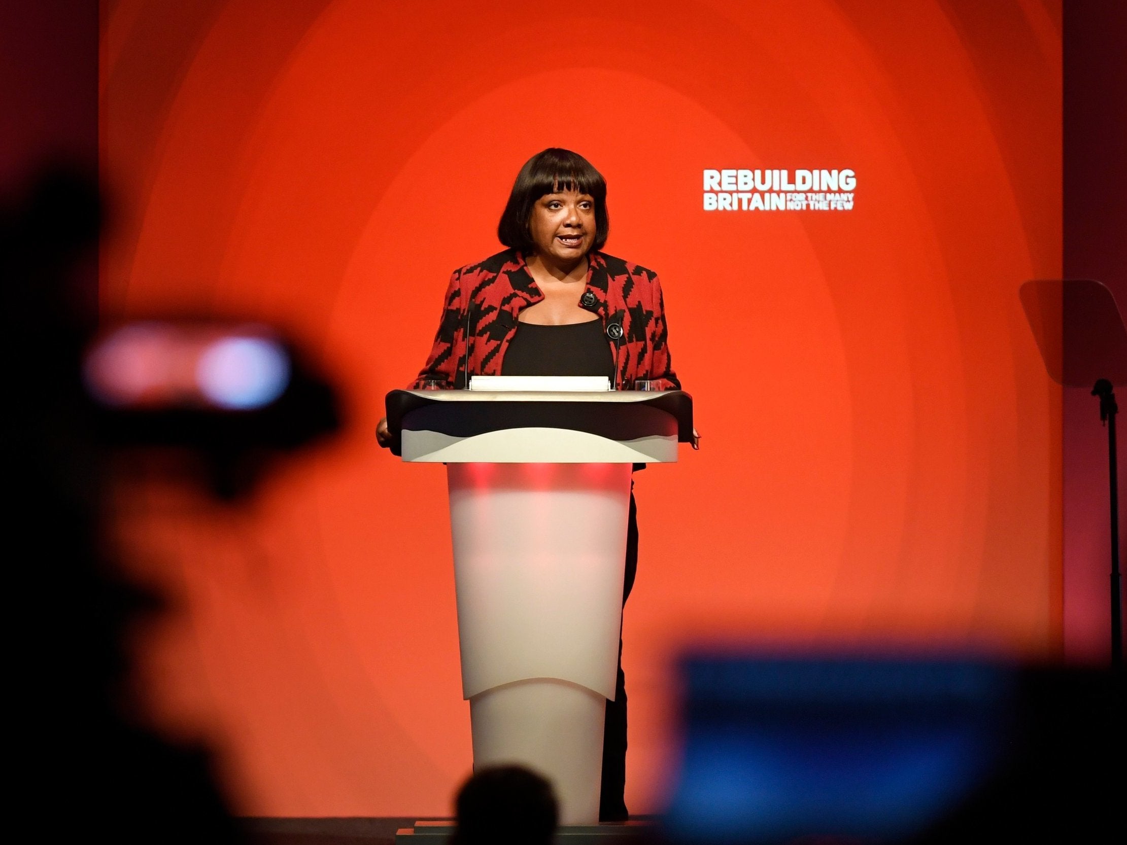 Diane Abbott at the Labour Party conference