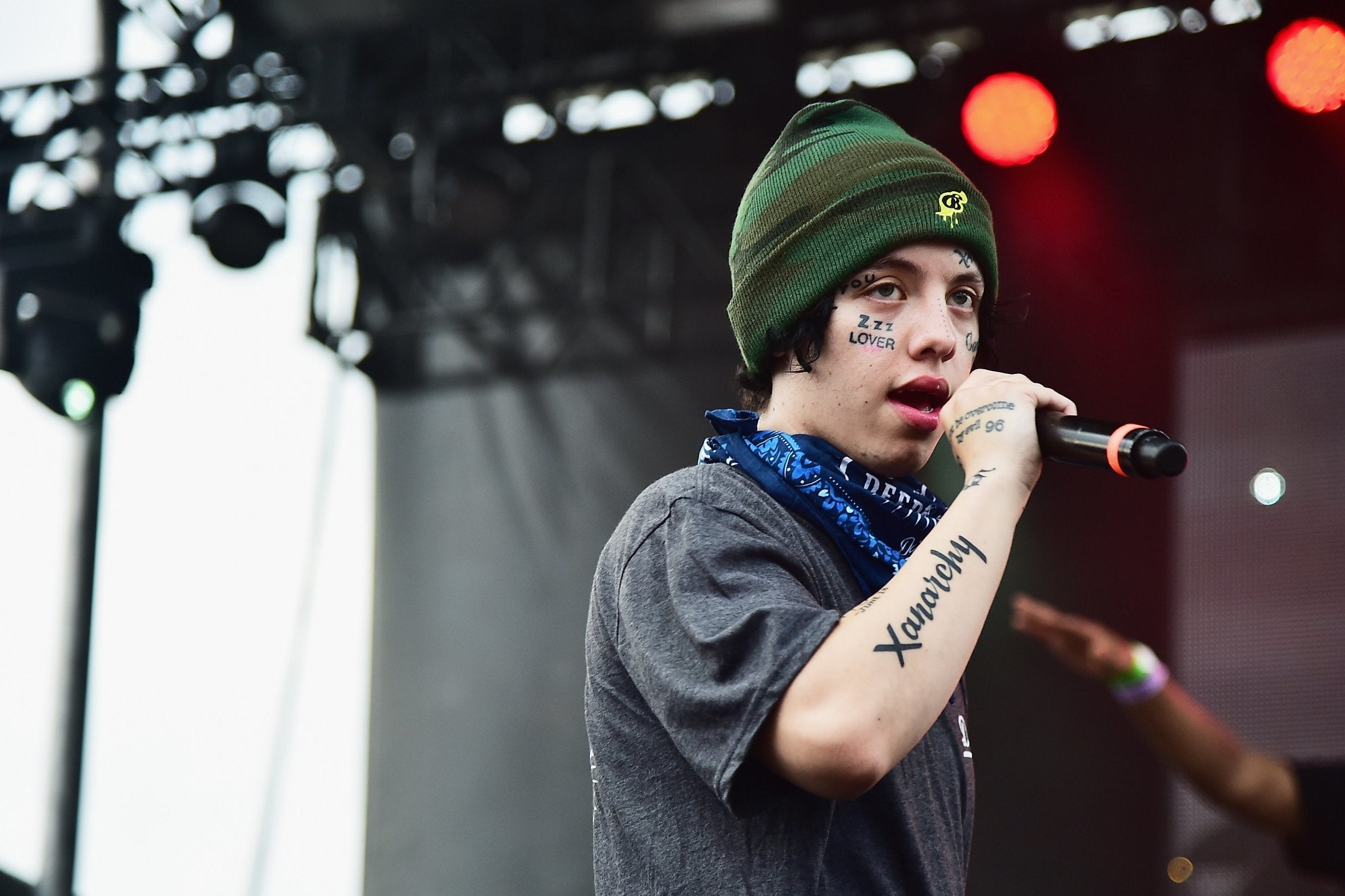 Lil Xan performs onstage during Day 1 of Billboard Hot 100 Festival 2018 at Northwell Health at Jones Beach Theater on August 18, 2018