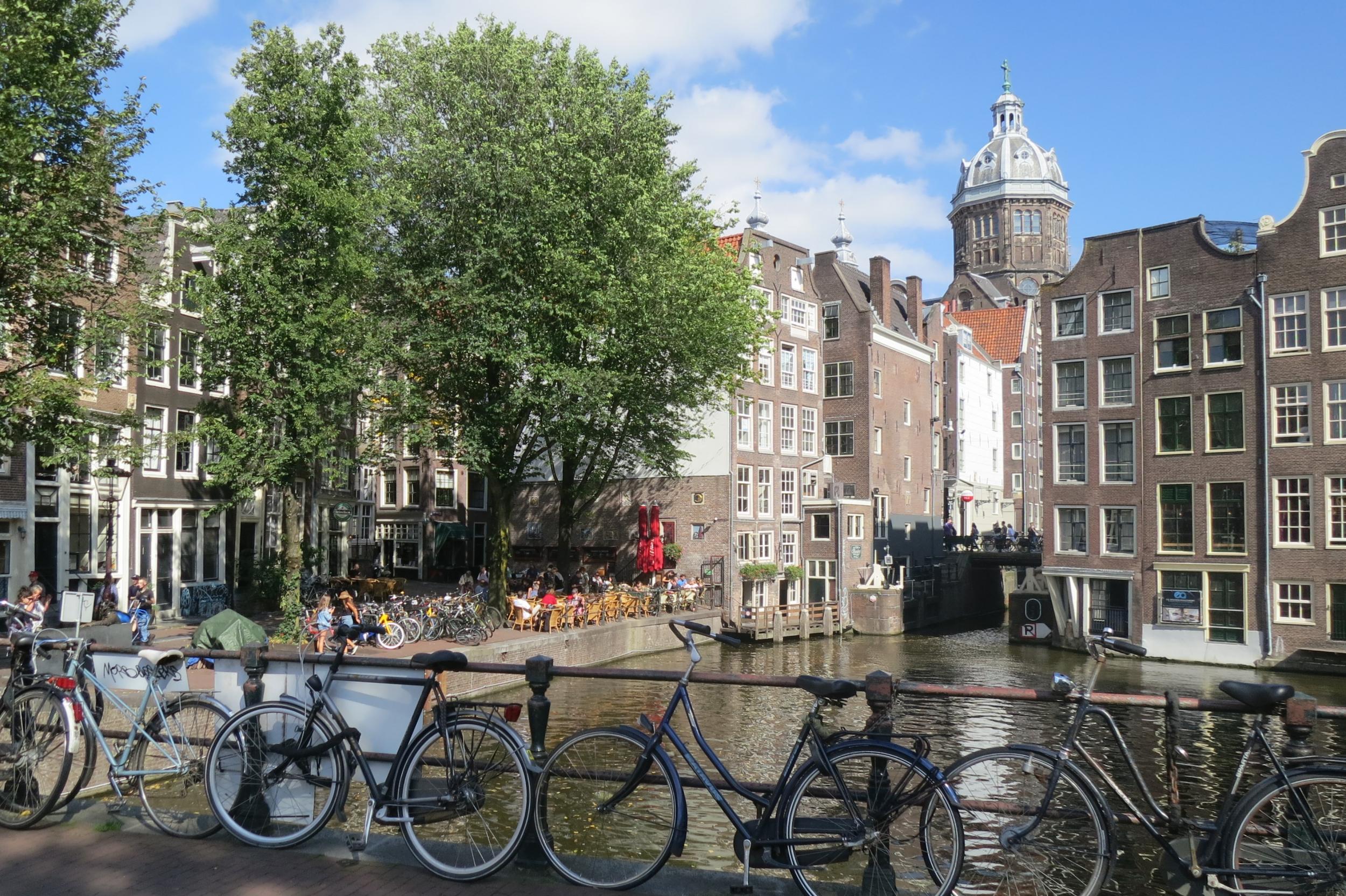 View of the Sint Olofssteeg from the Ambrug Bridge