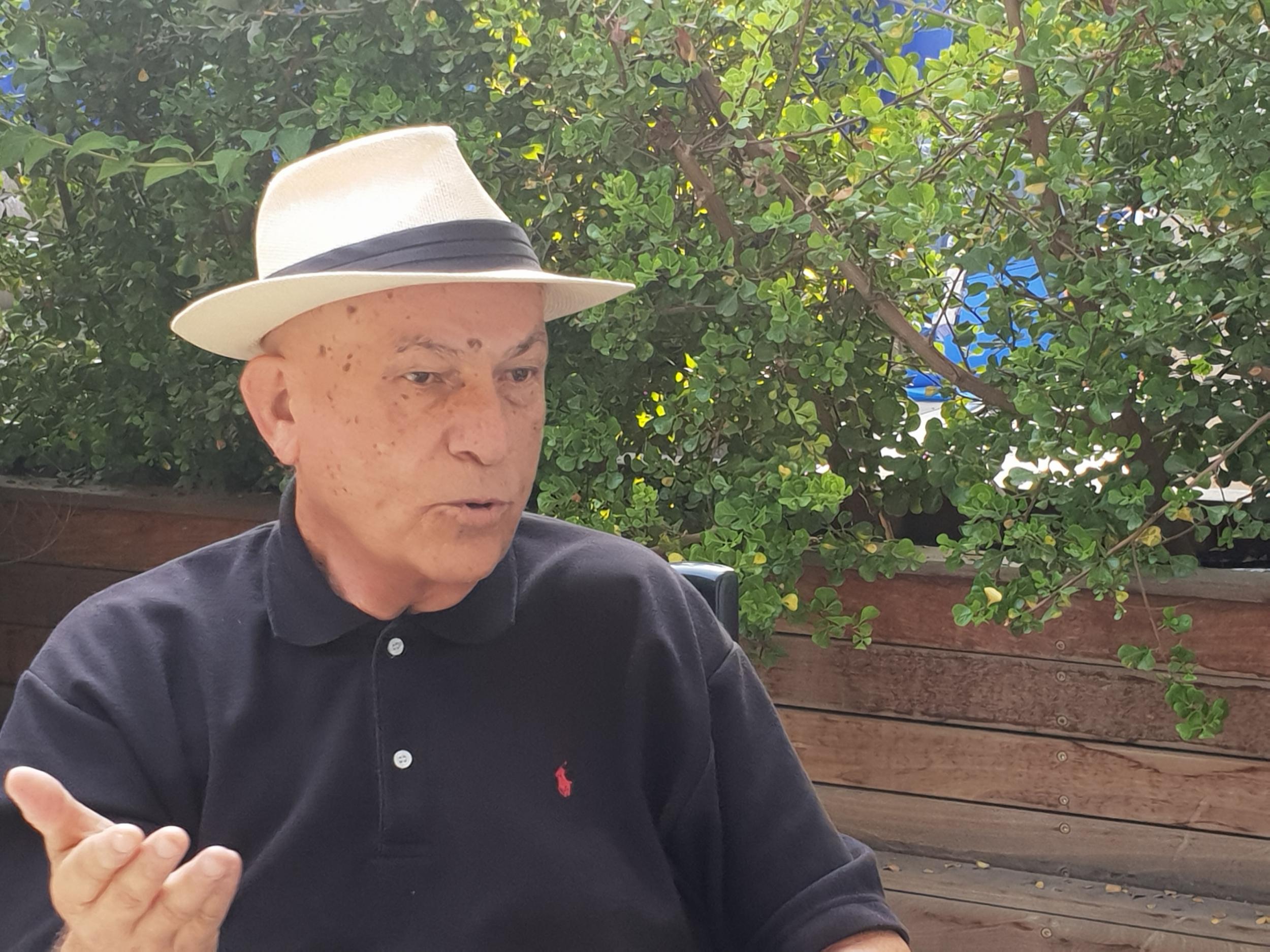 Gideon Levy, the most outspoken correspondent on Israel's most outspoken newspaper, Haaretz, holds forth in the garden of his Tel Aviv home