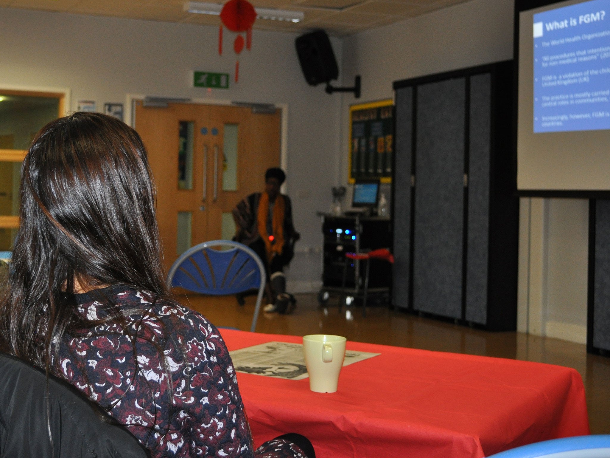 Ms Ali at a session on FGM and other safeguarding issues in the London borough of Ealing