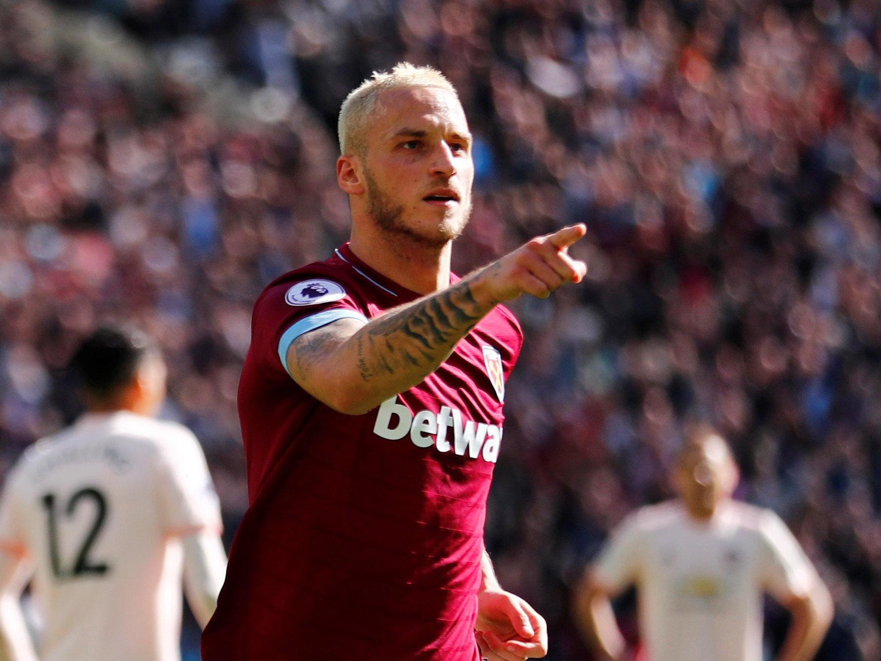 Marko Arnautovic in action for West Ham