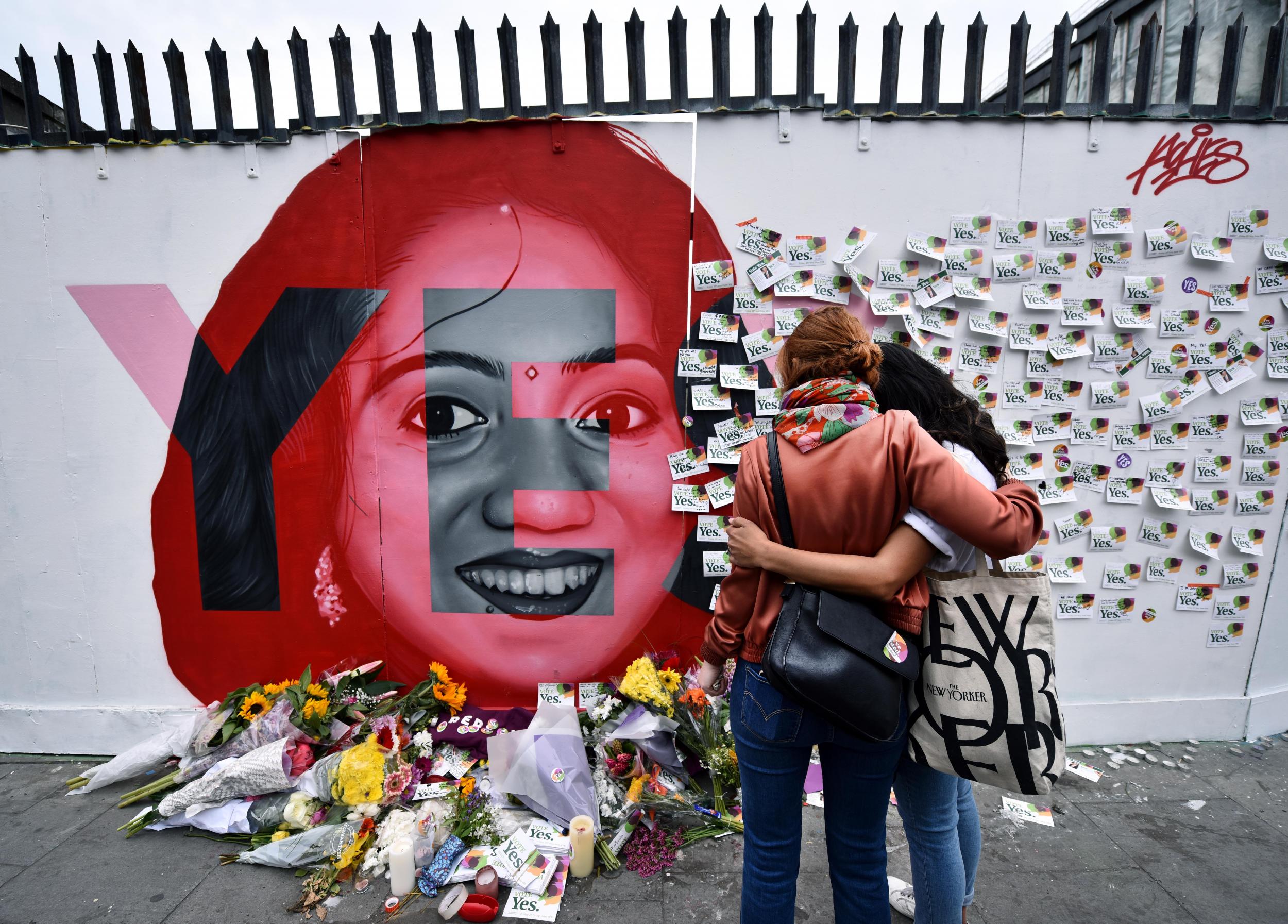 The mural of Savita Halappanavar in Dublin, Ireland, on May 26