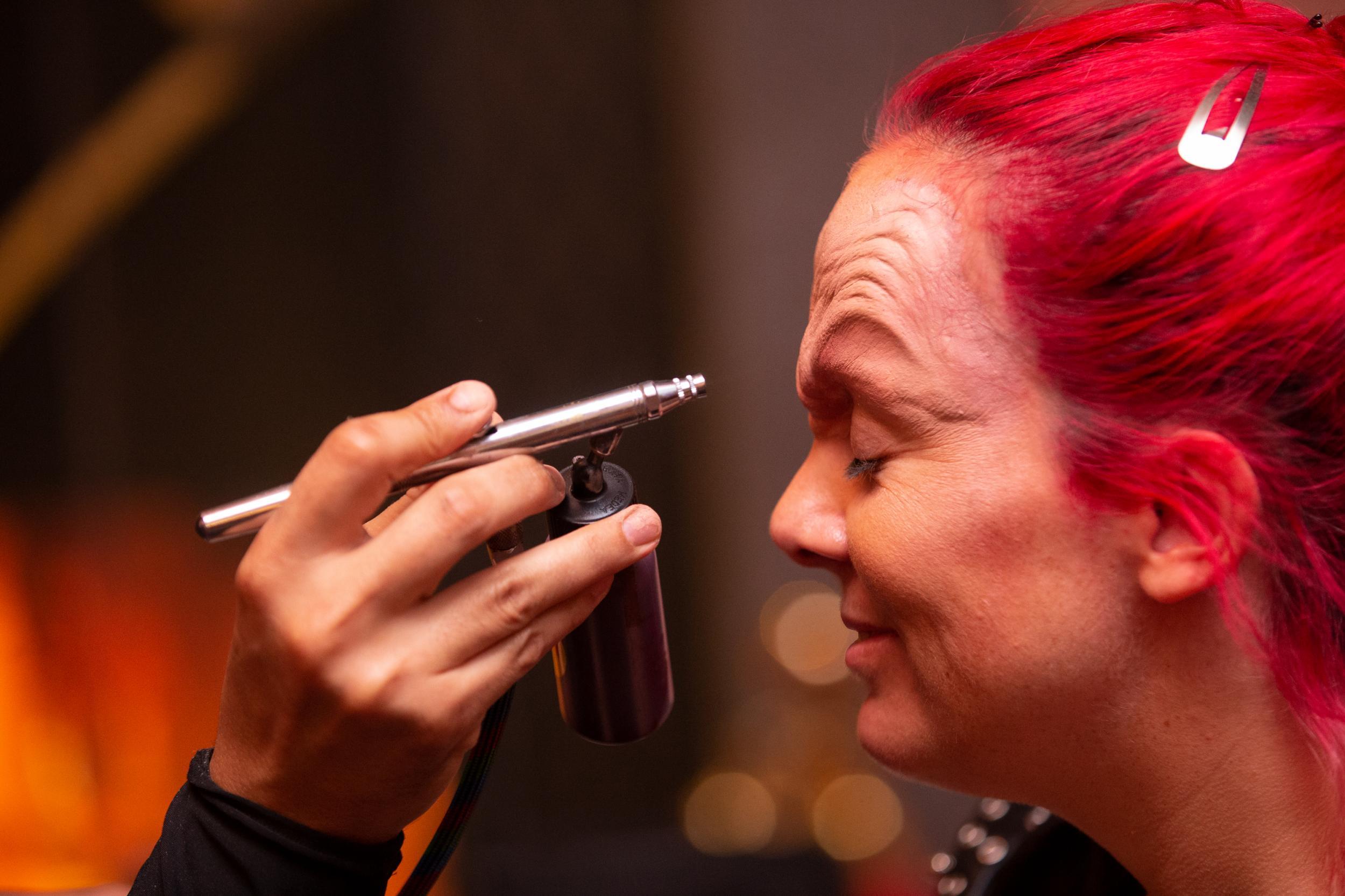 Tamara with her terrifying prosthetic brow