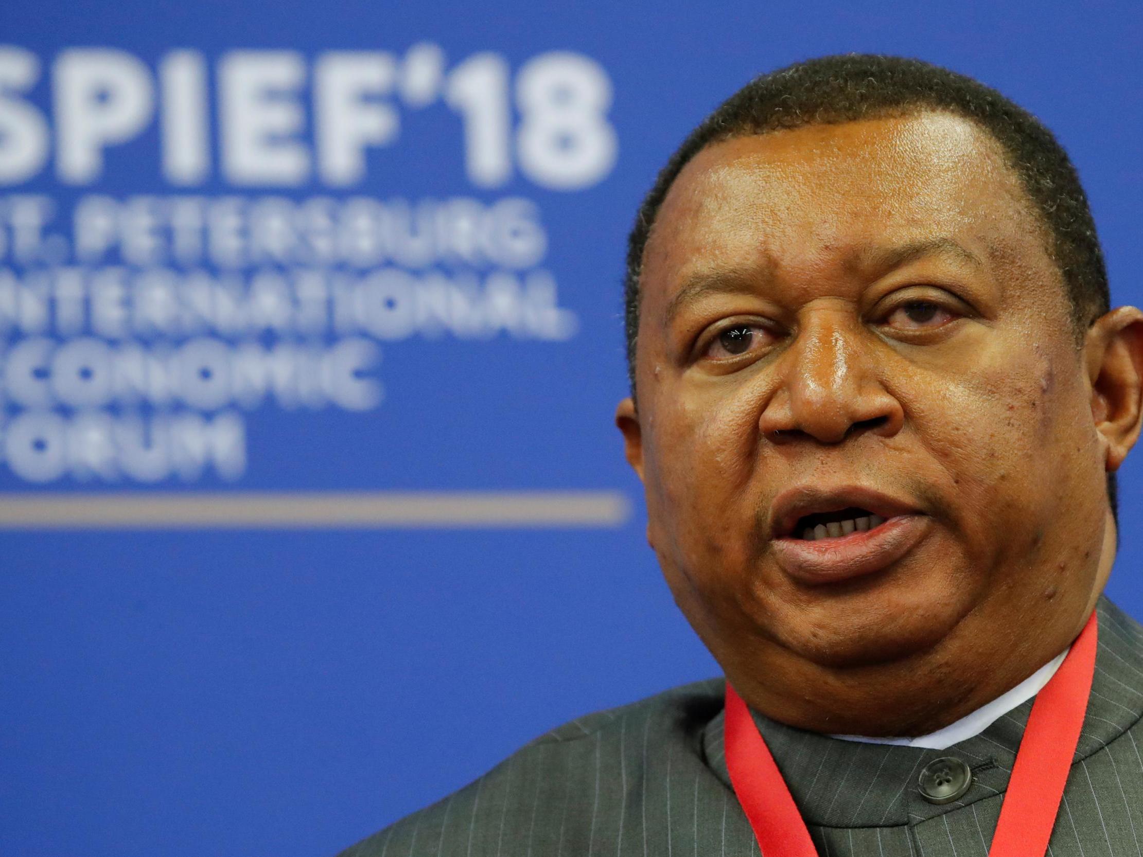 OPEC Secretary-General Mohammad Barkindo attends a session of the St. Petersburg International Economic Forum (SPIEF), Russia May 25, 2018. REUTERS/Sergei Karpukhi