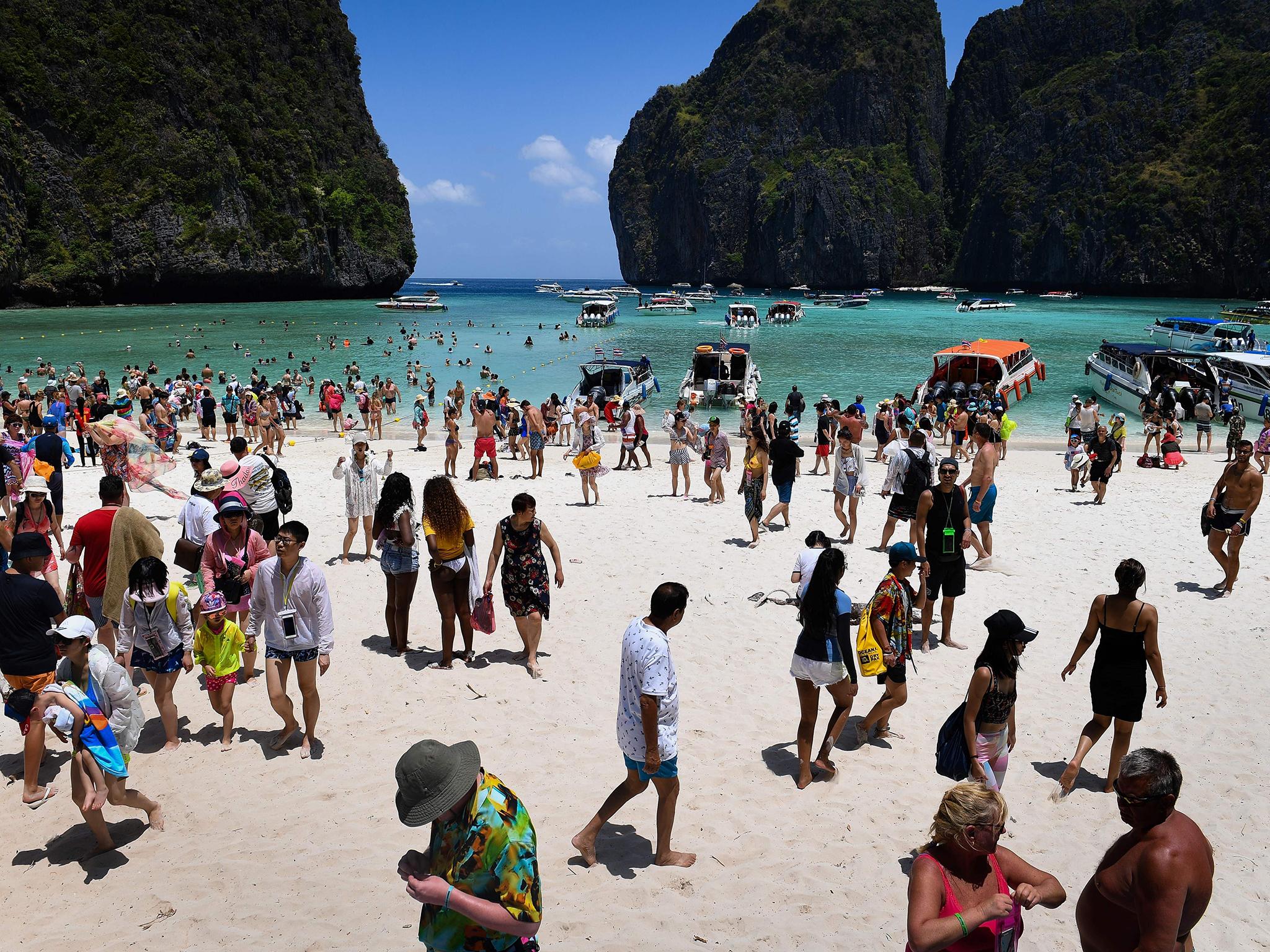 The famed beach has suffered huge damage to its ecosystem due to overwhelming numbers of tourists