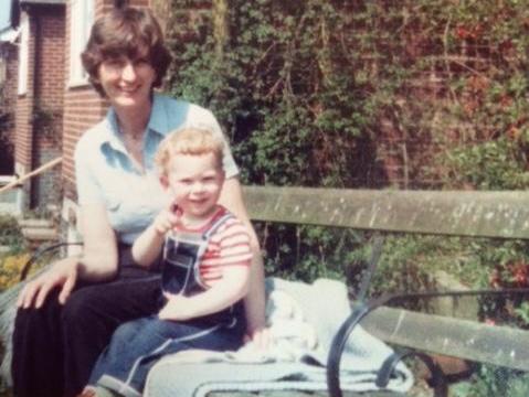 Will with his mother on the bench outside Mongo’s front door