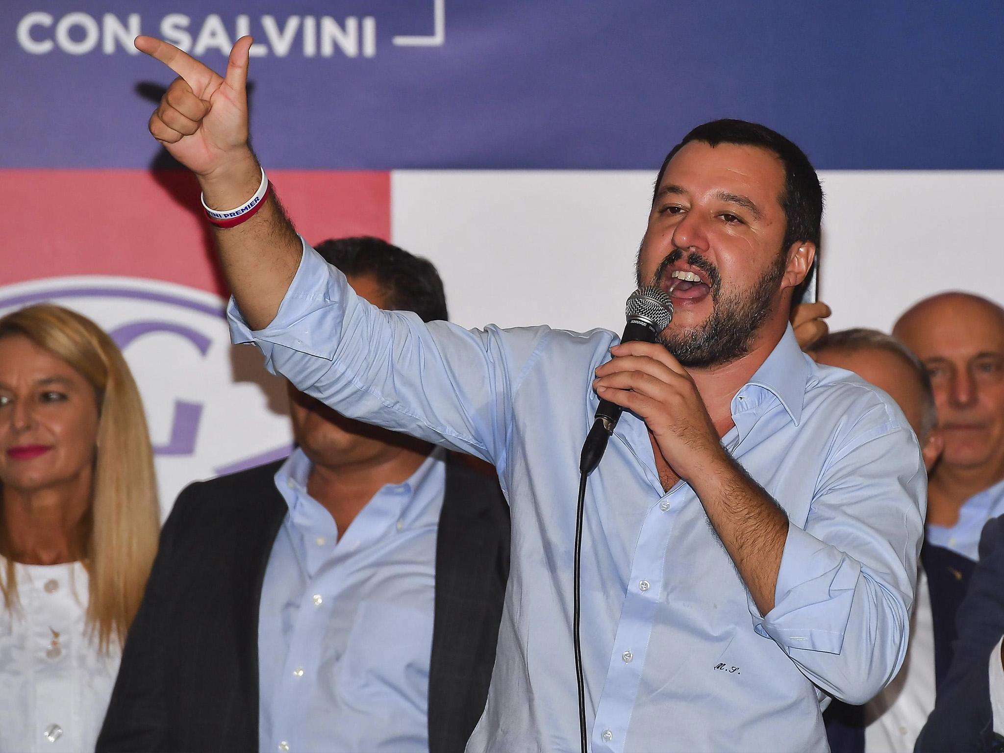 League party leader Matteo Salvini