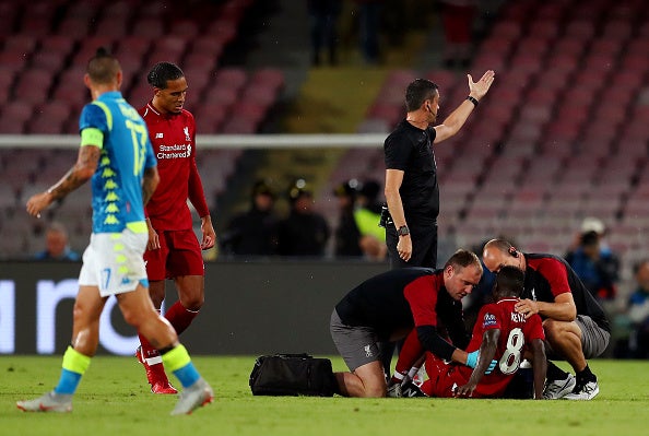 Naby Keita receives medical treatment