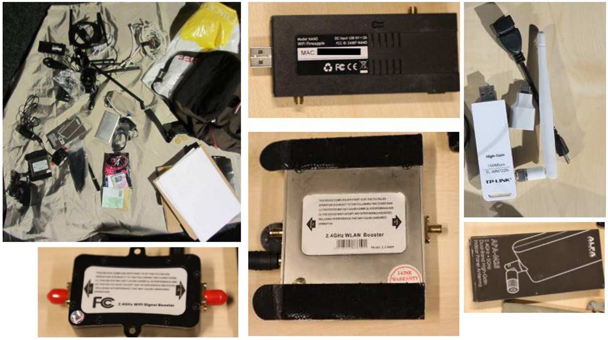 Specialist equipment intended for the alleged hacking of the Organisation for the Prohibition of Chemical Weapons’ wifi networks