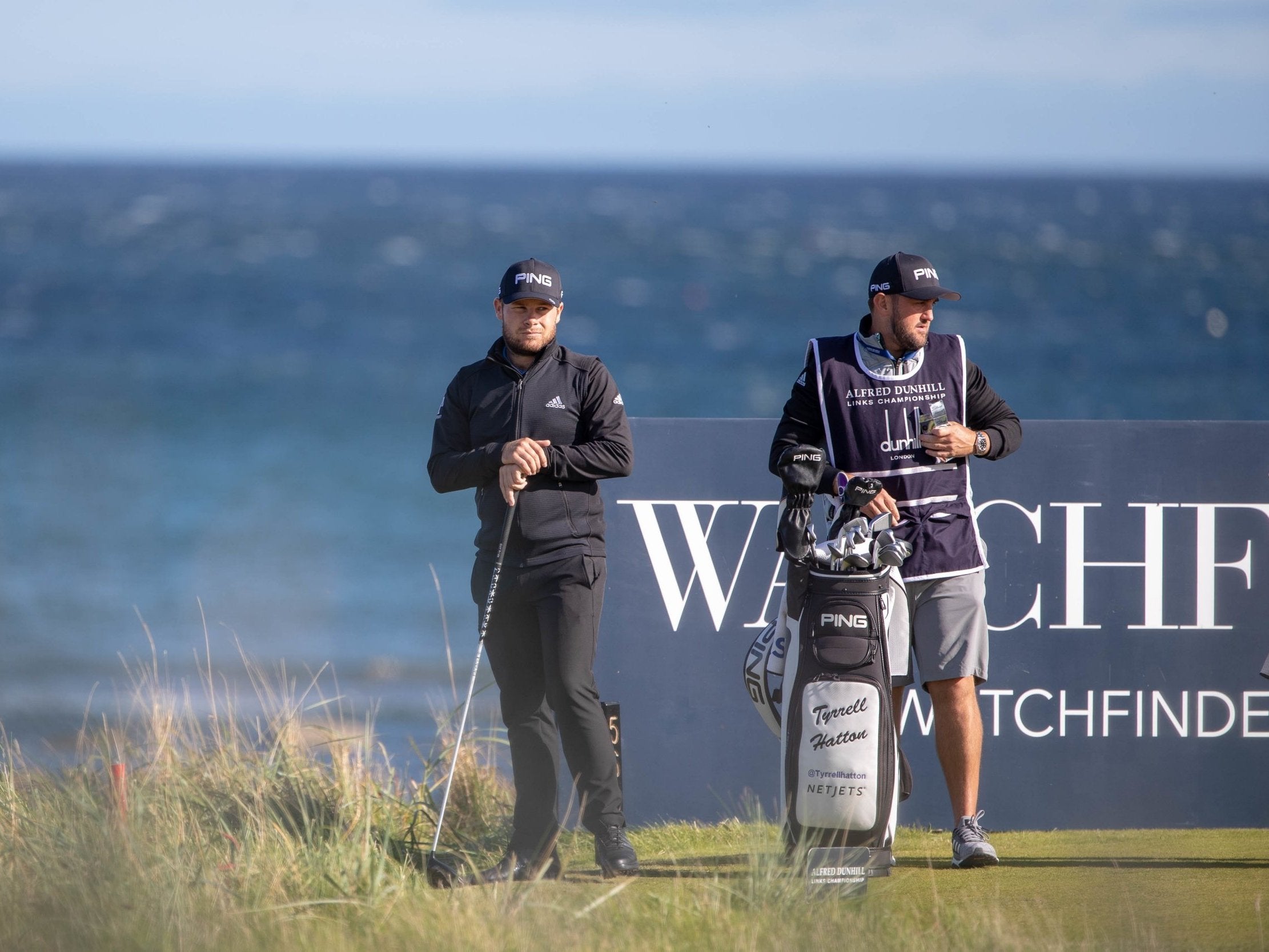 Hatton hit the fan on the 15th tee on the Kingsbarn Course