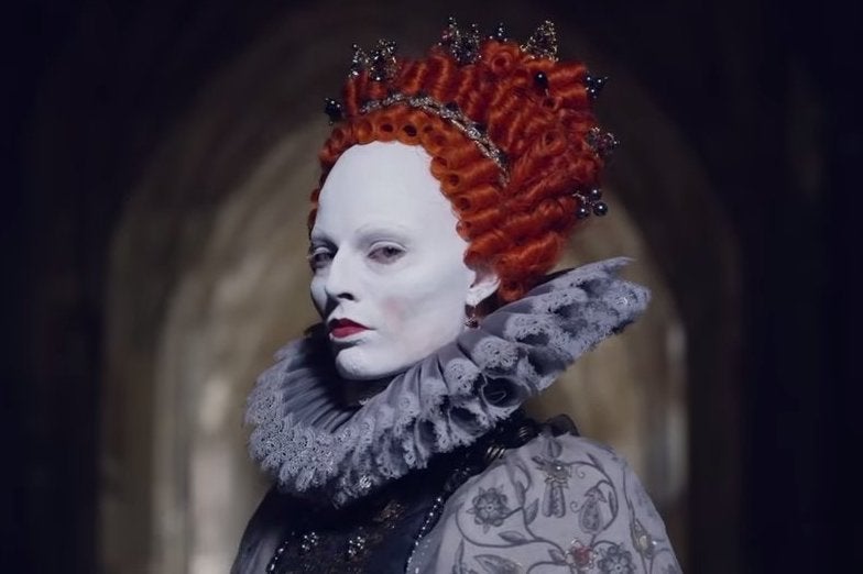 Missing cousins: unlike in the film, Elizabeth I (played by Margot Robbie, above) and Mary Queen of Scots never actually met in real life