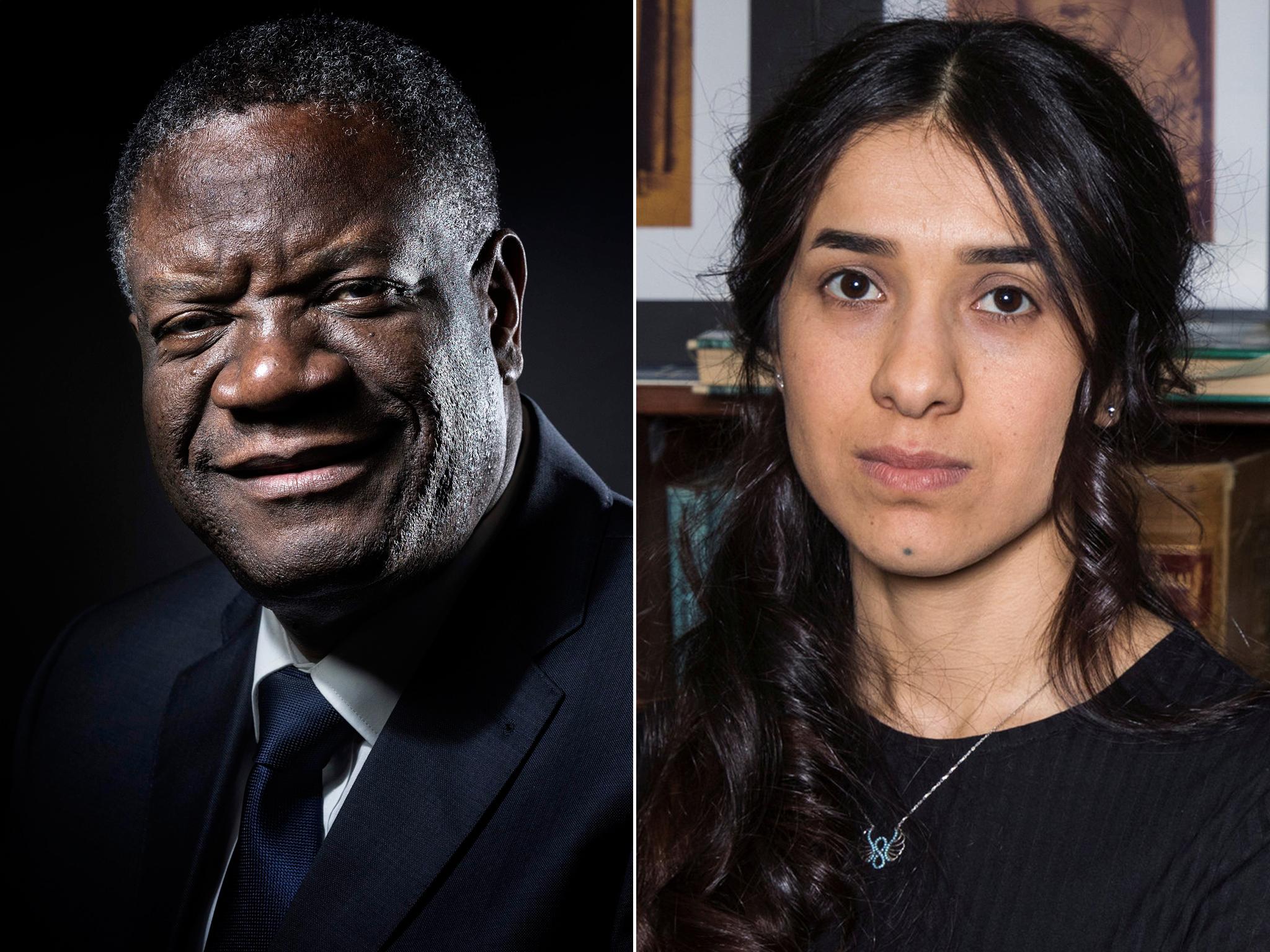 Nadia Murad and Denis Mukwege won the Nobel Peace Prize 2018