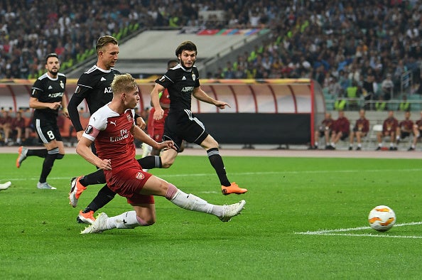 Emile Smith Rowe scored his first senior goal