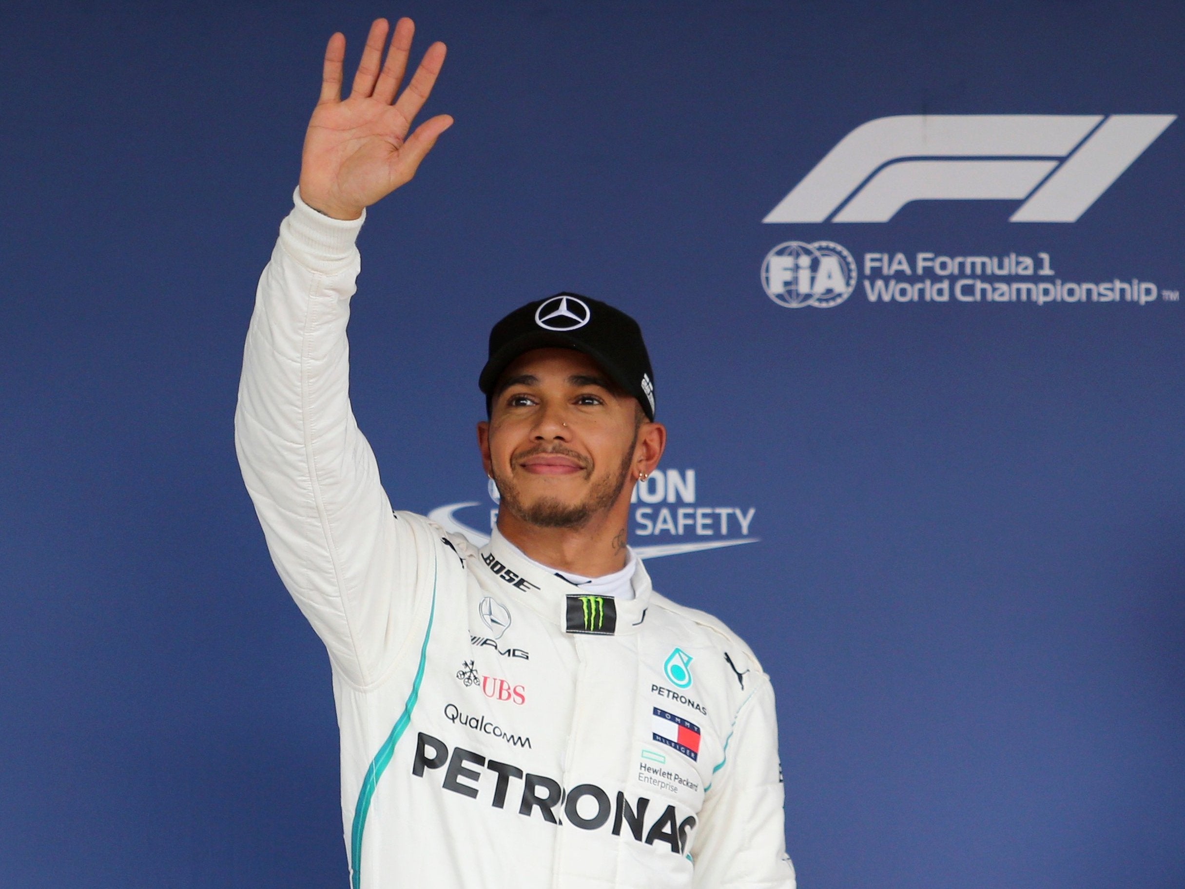 Hamilton will start Sunday's race from pole position