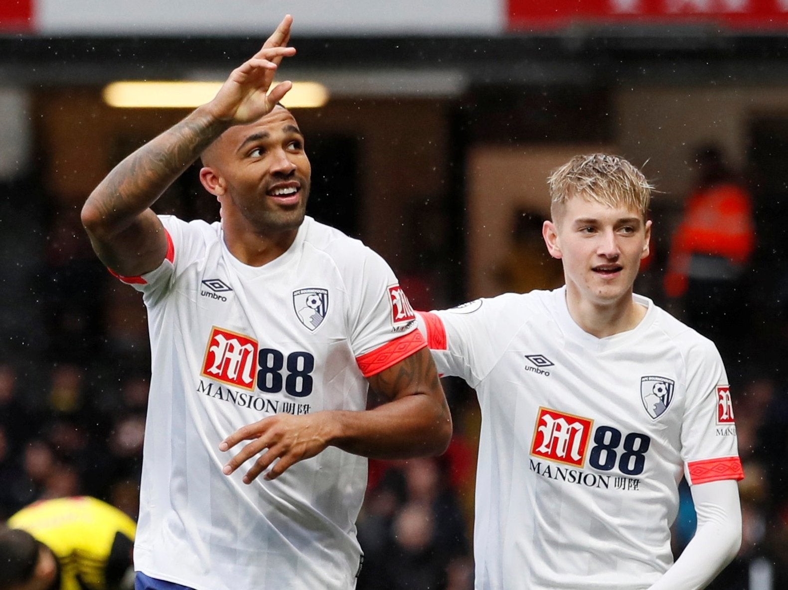 Bournemouth's Callum Wilson celebrates scoring their fourth goal (Reuters)