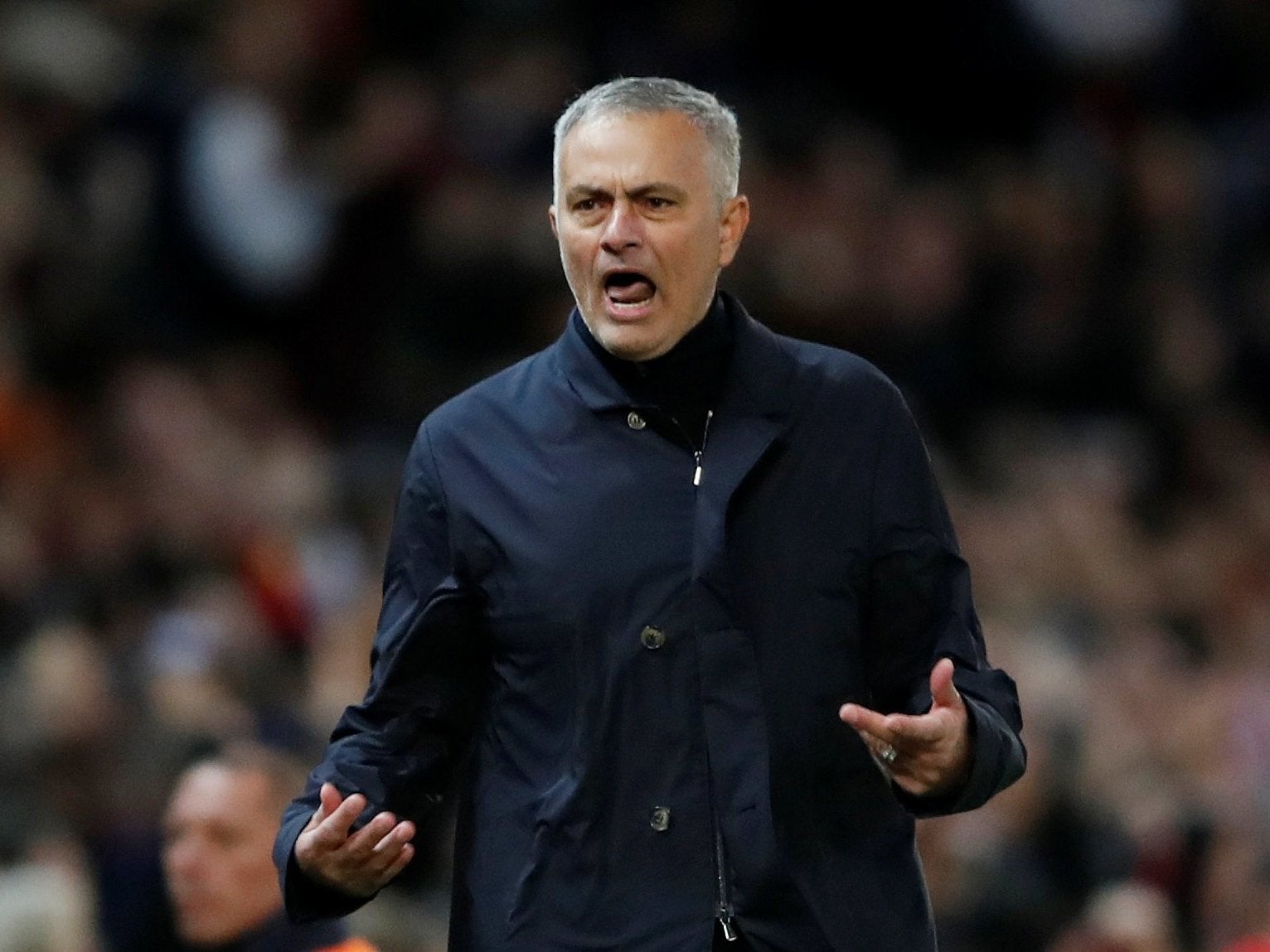 Jose Mourinho gestures on the touchline