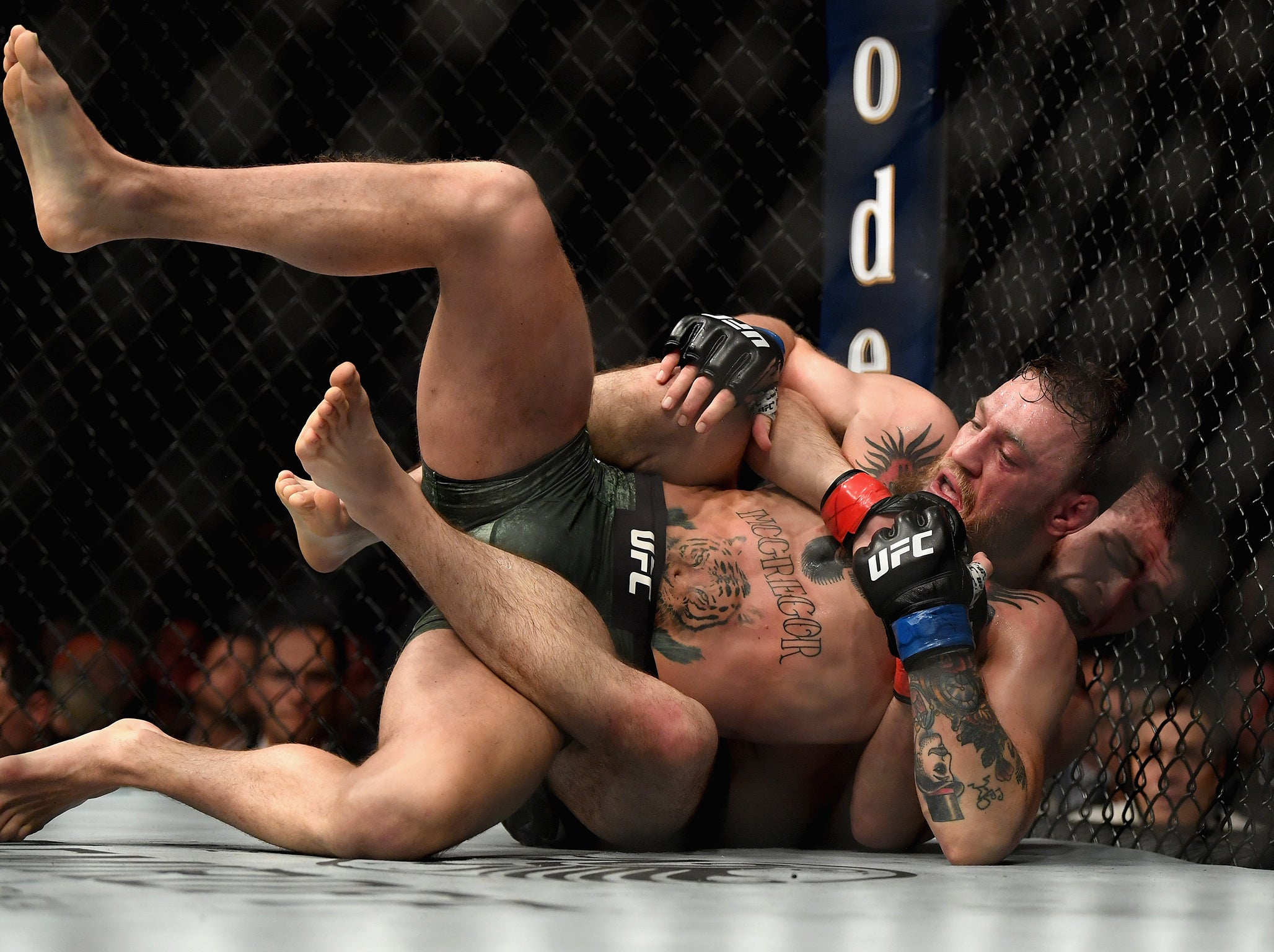 McGregor lost via submission in the fourth round