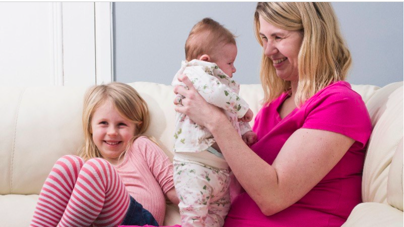 Lisa Wells and her daughters Ava-Lily and Saffia