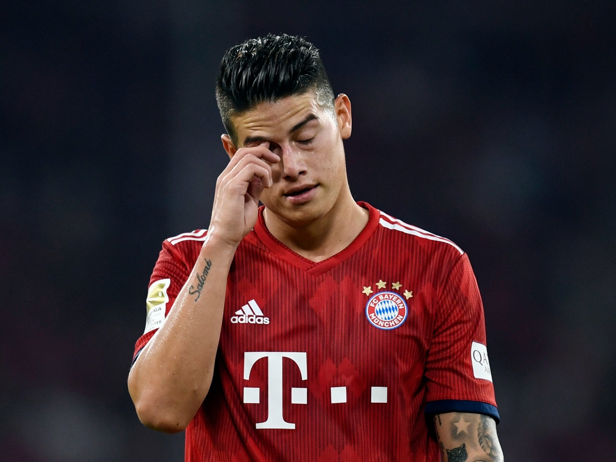 James Rodriguez during Bayern's defeat to Monchengladbach
