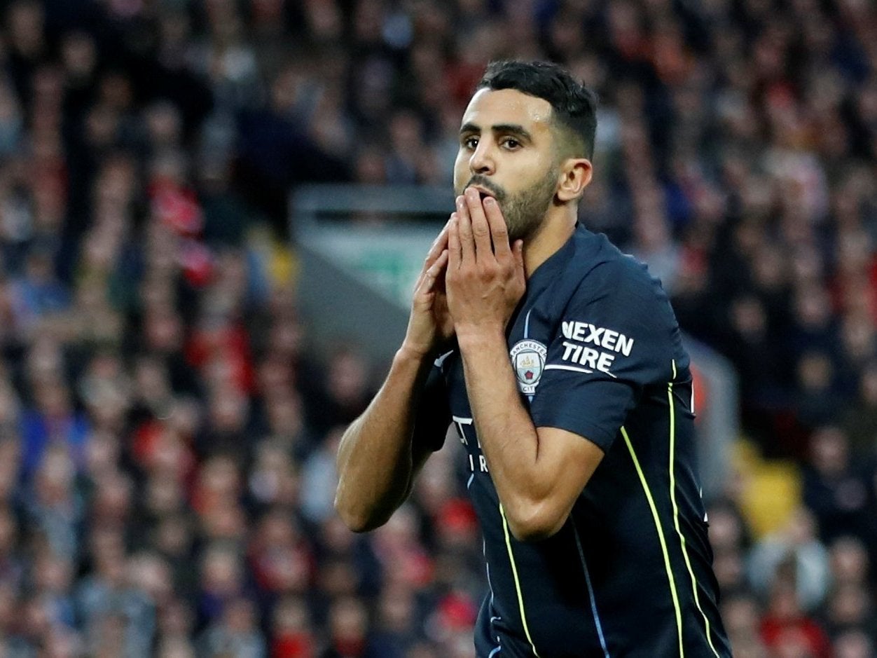 Riyad Mahrez missed a late penalty for Manchester City (Reuters)