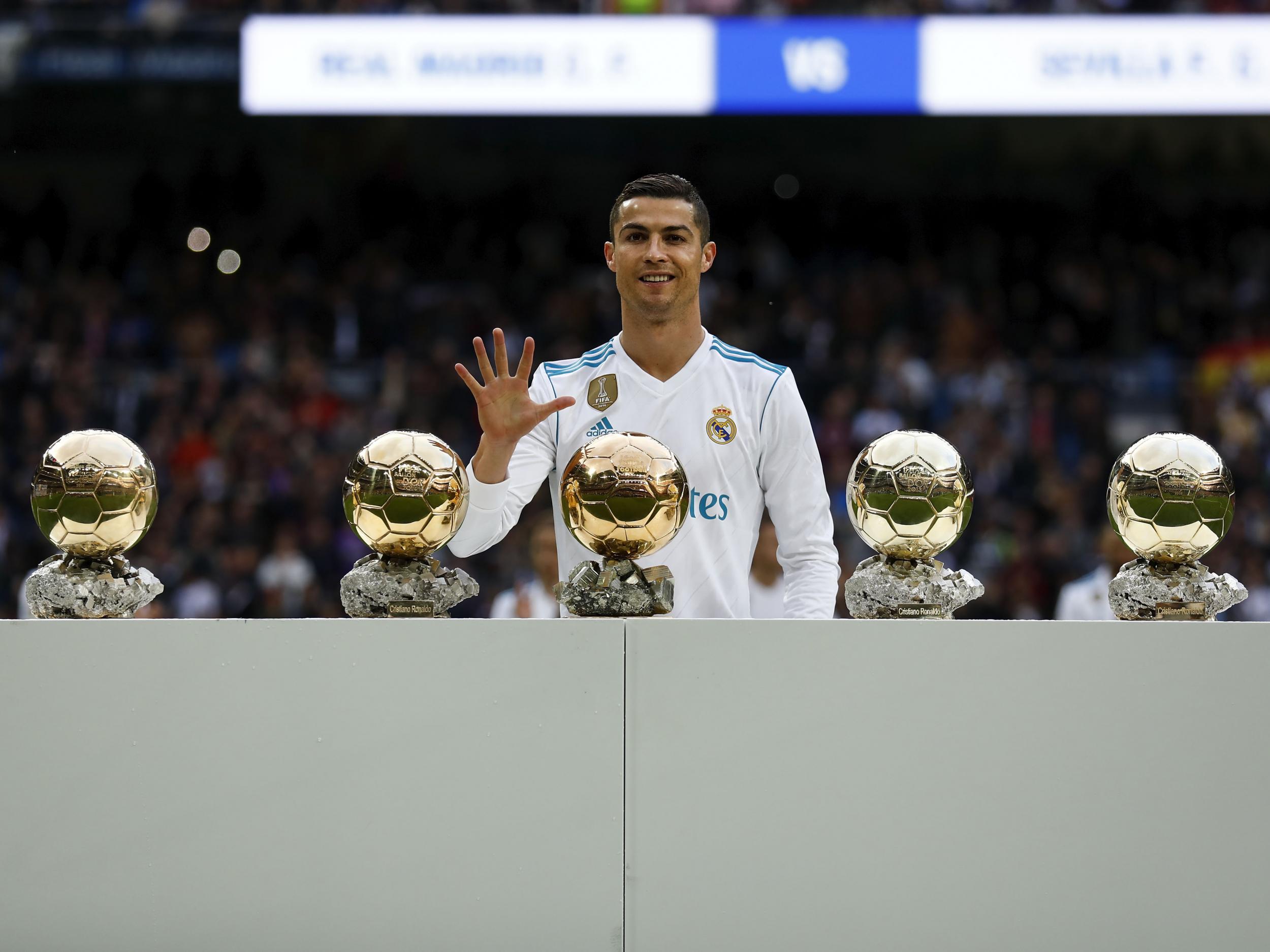 Cristiano Ronaldo and Lionel Messi have won the award a record five times each