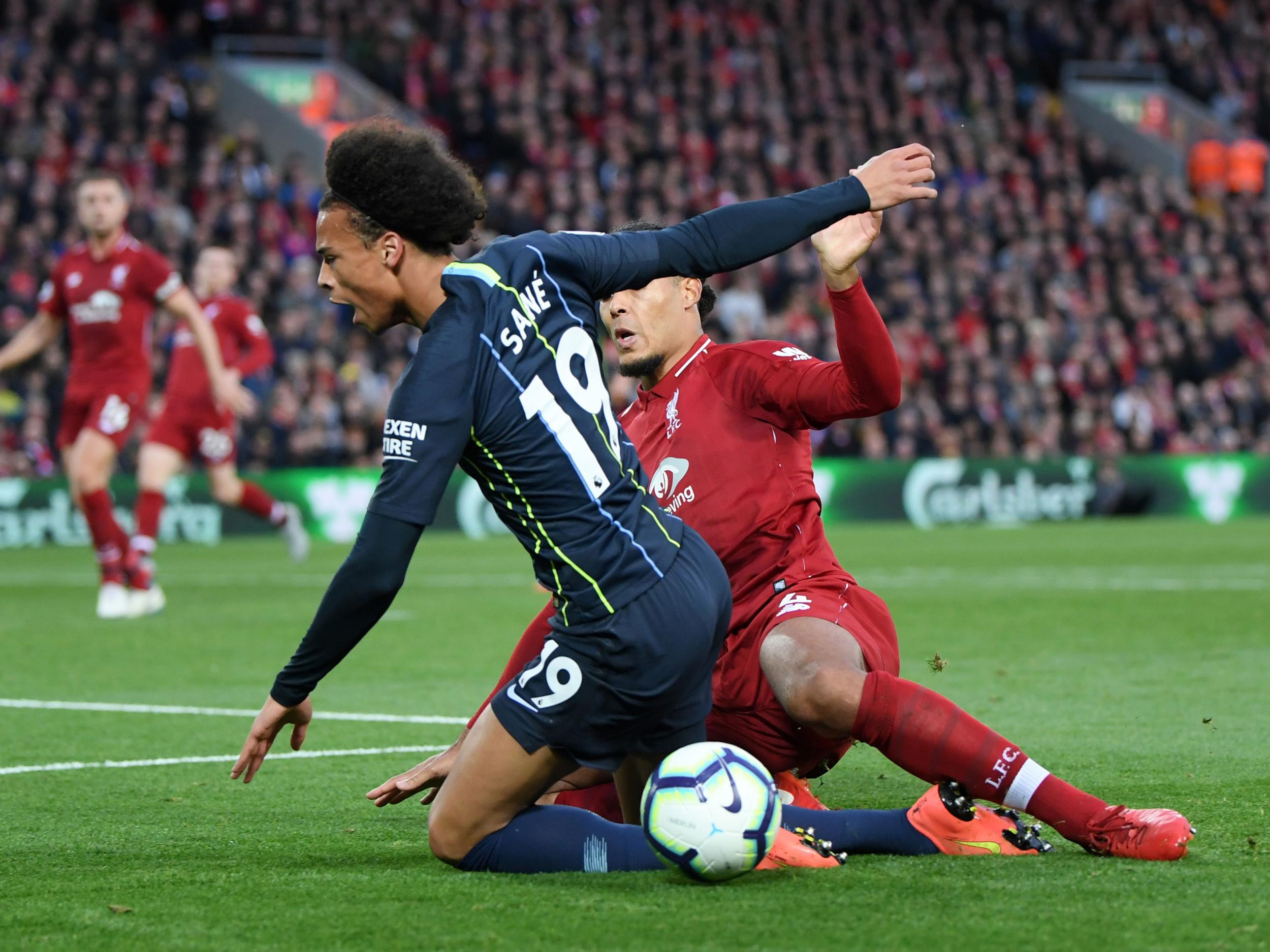 Van Dijk fouled Sané in the closing stages