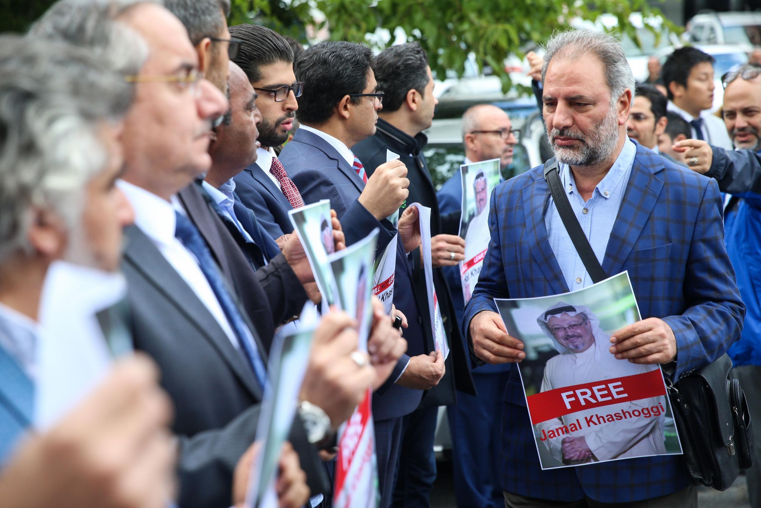 Protesters in Istanbul demand answers in the disappearance of Saudi journalist Jamal Khasoggi.