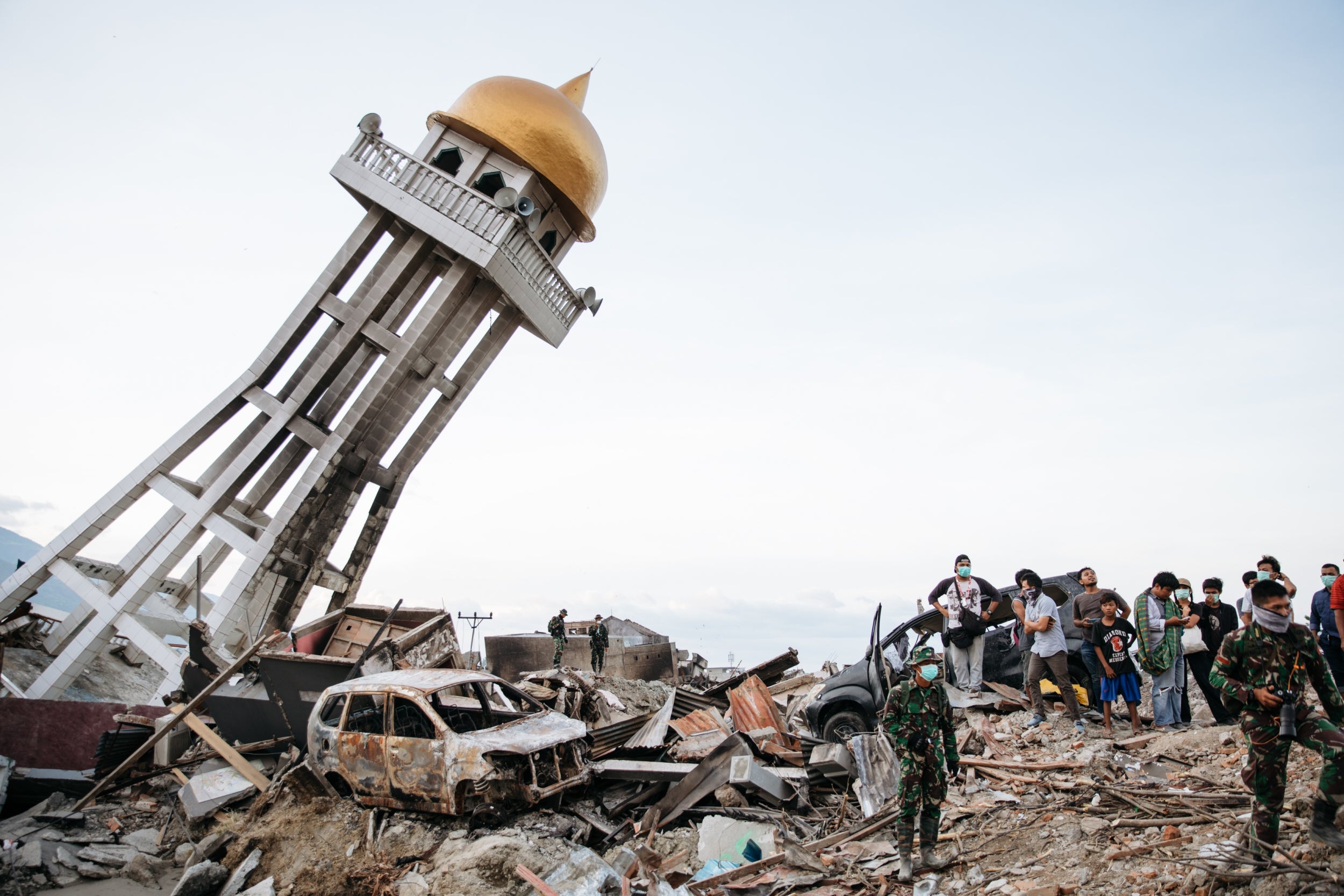 Ruins from the earthquake and tsunami in Sulawesi taken by Paddy Dowling