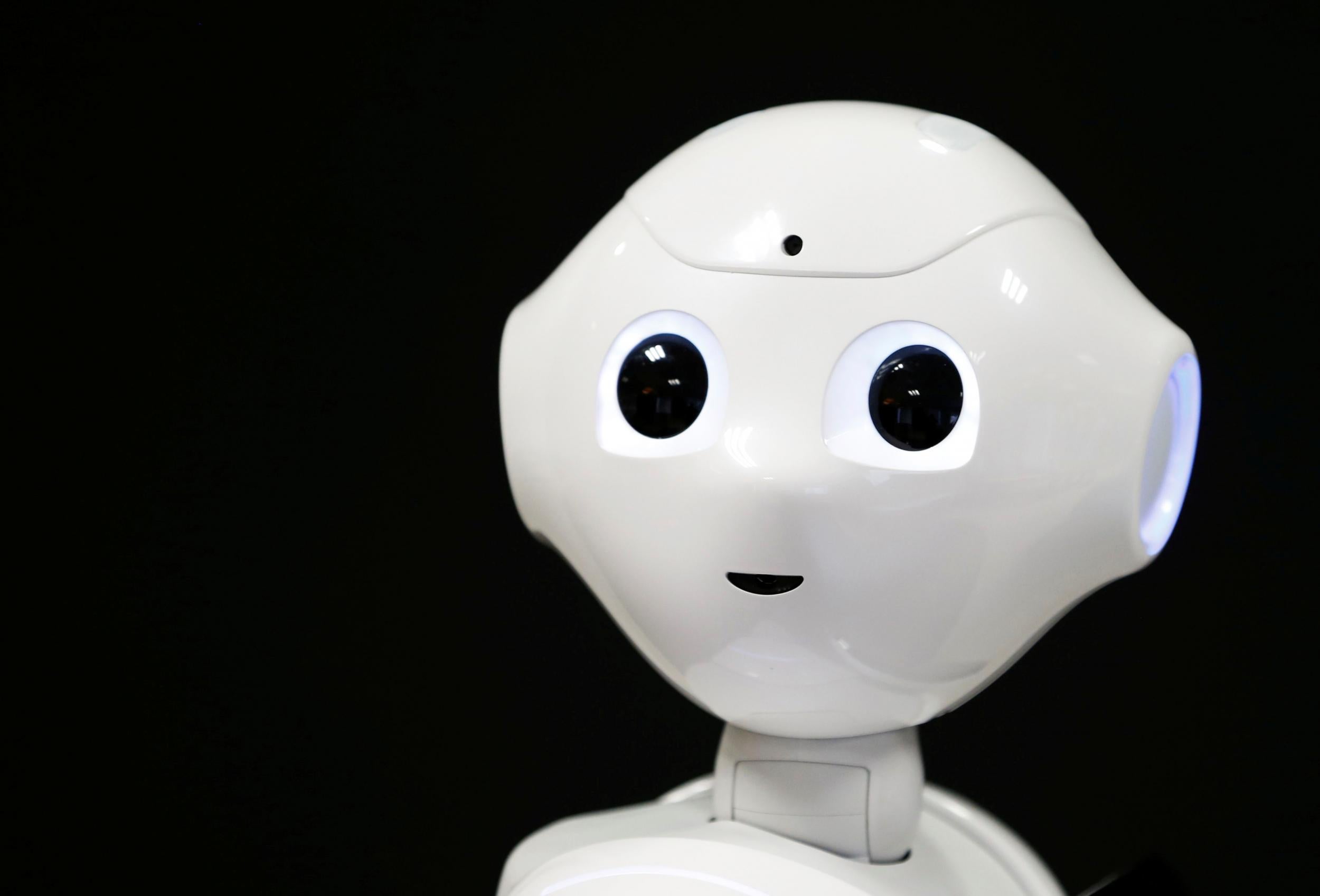 The robot assistant Pepper, from SoftBank Robotics, is pictured in Paris, France, March 9, 2018