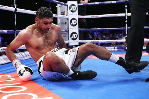 Amir Khan was dropped by Samuel Vargas in September