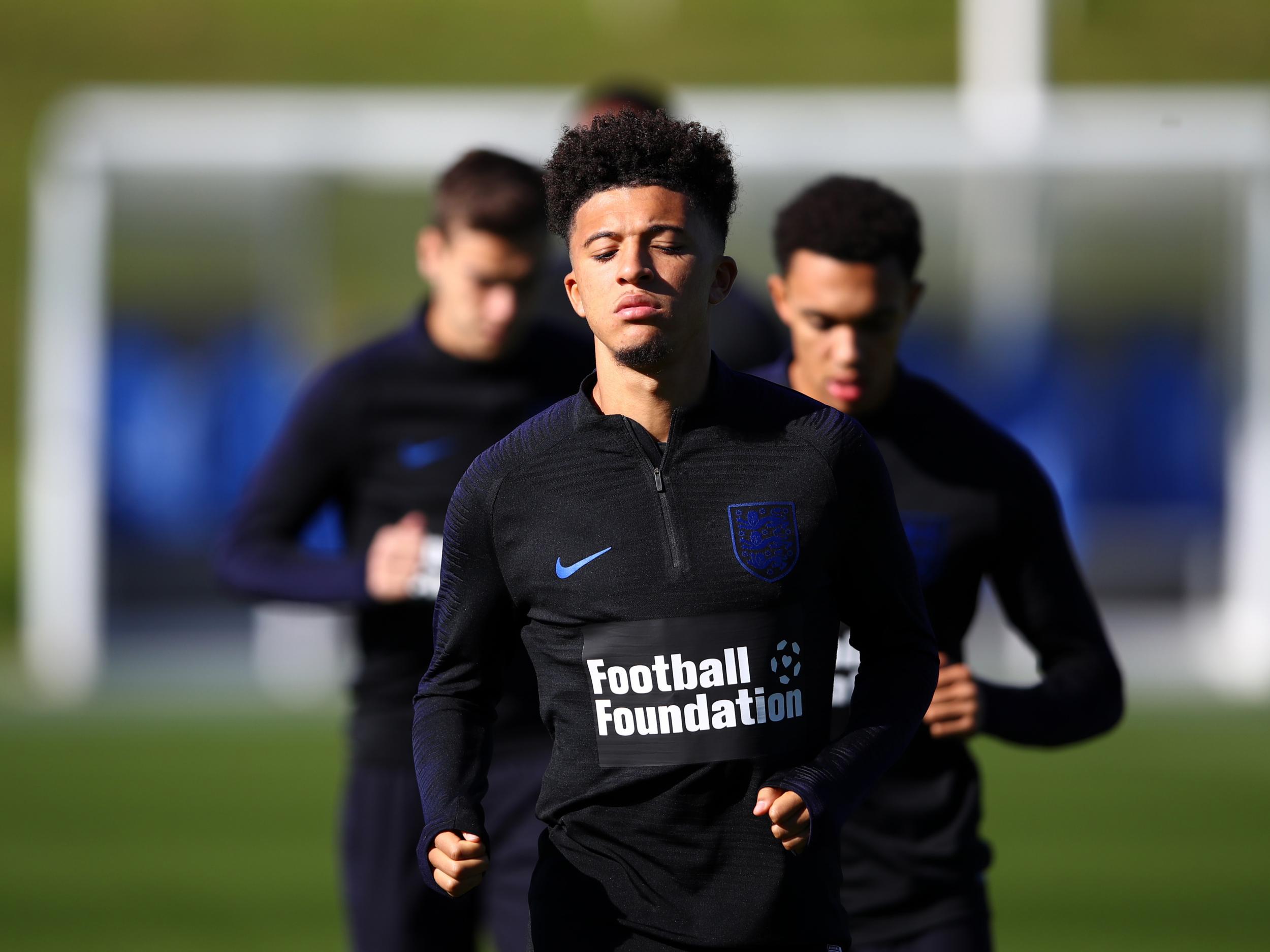 The England players will sport the logo on their training and matchday shirts