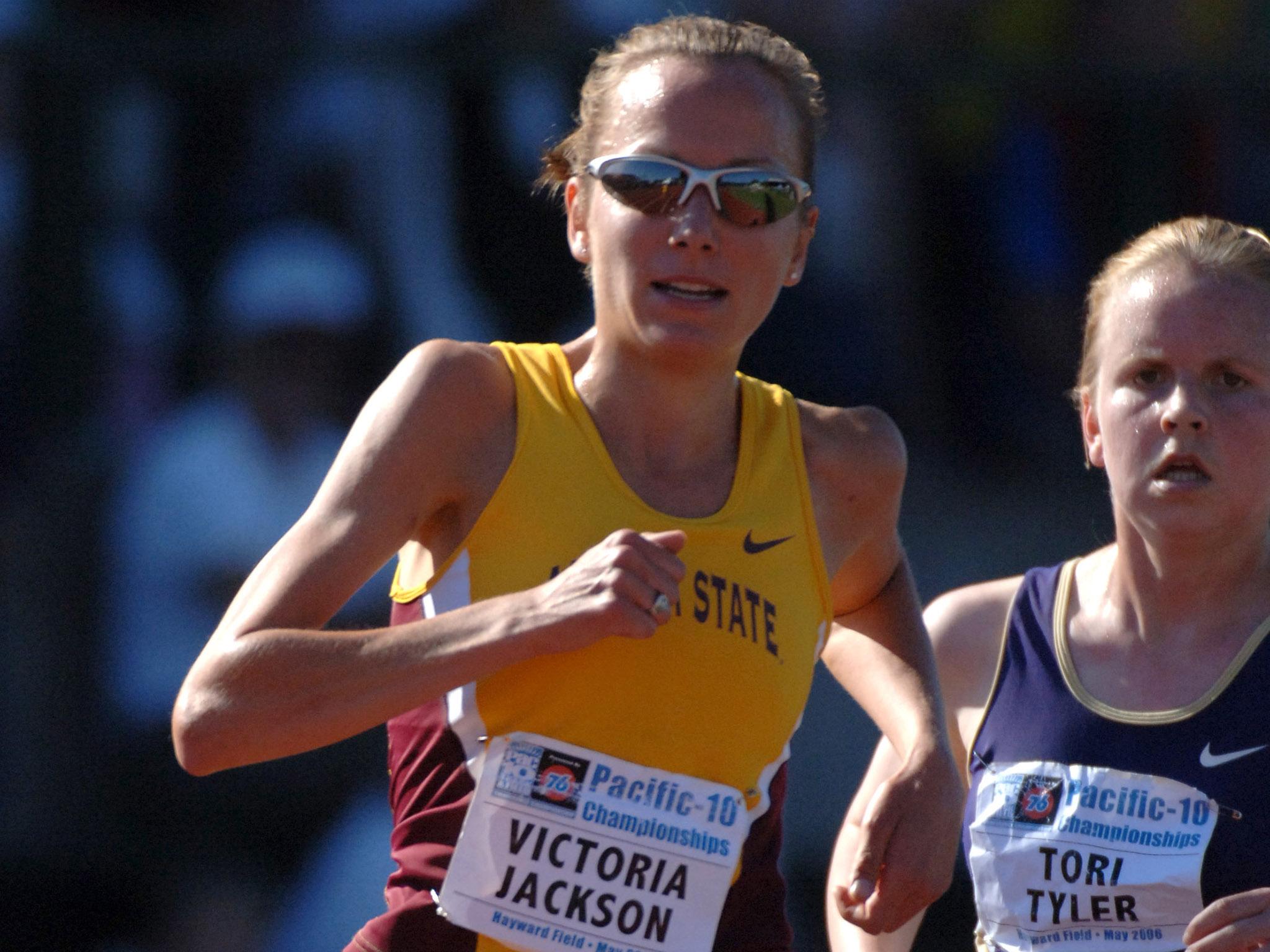 Victoria Jackson in her running days (Kirby Lee, Courtesy of Sun Devil Athletics)