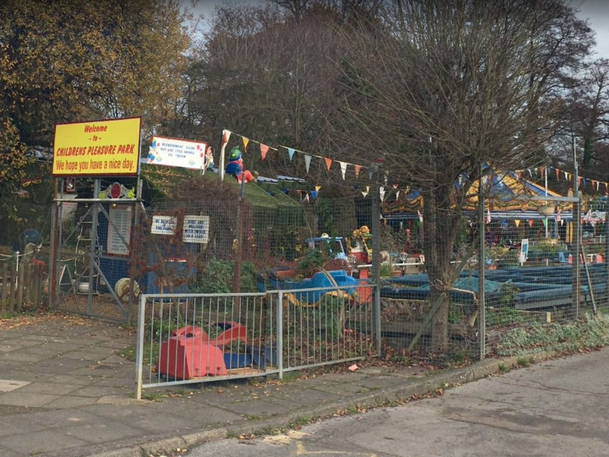 The children’s pleasure park next to the site of fresh searches by police investigating the murder of Lucy McHugh