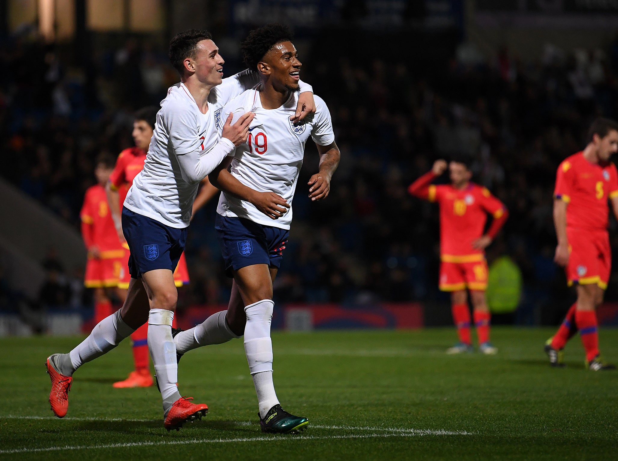 Reiss Nelson was on target for England