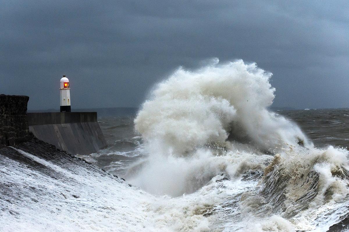 People were warned to stay away from the coast