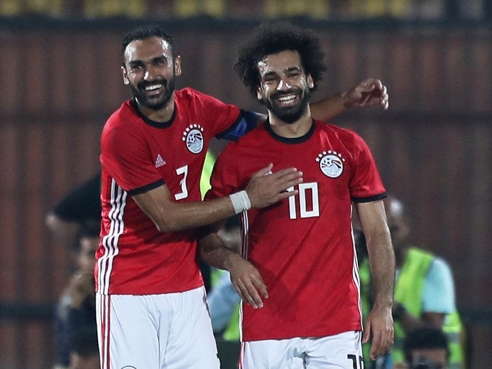 Salah celebrates after scoring directly from a corner