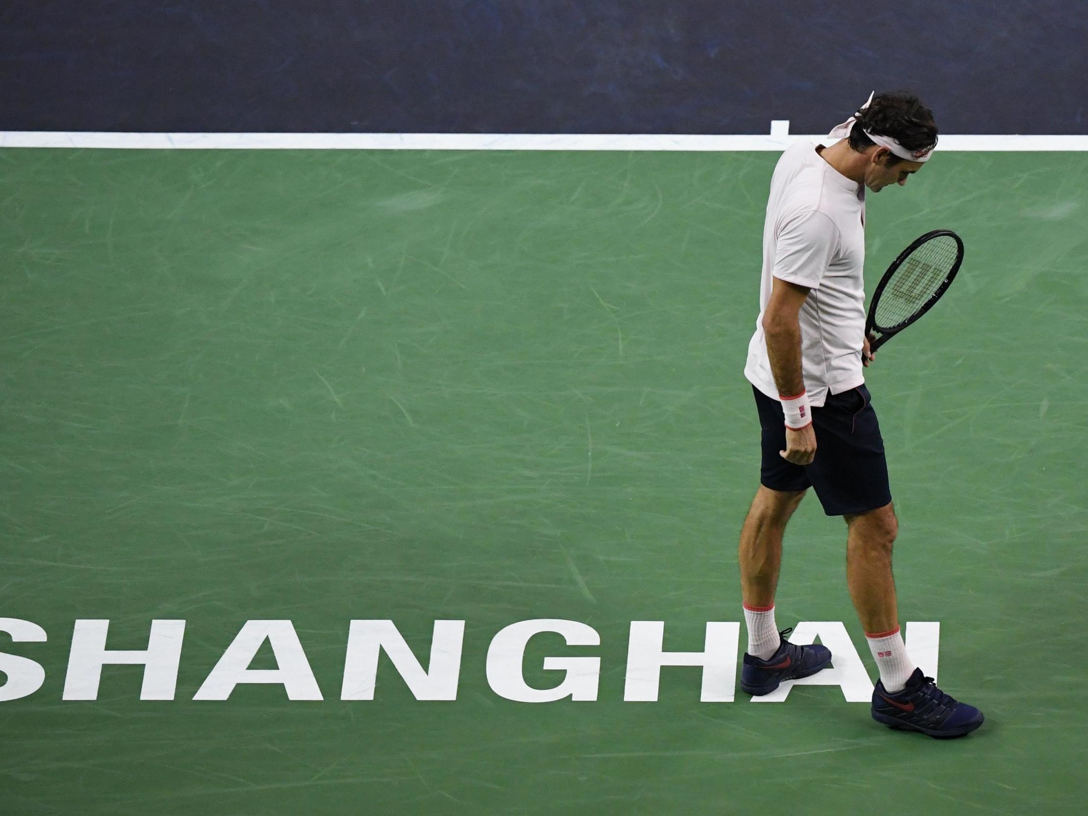 Roger Federer was competing in his first ATP tournament since a shock last-16 exit at the US Open