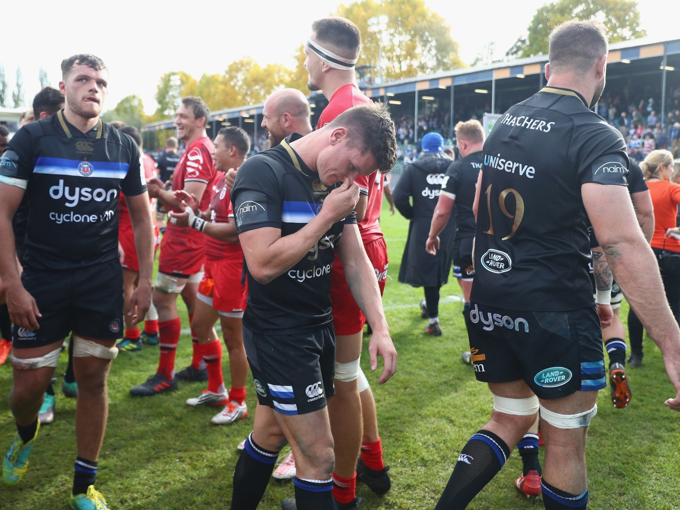 Freddie Burns was dejected after missing a late chance to score a match-winning try