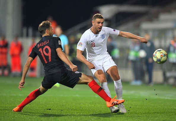 Jordan Henderson made his 47th cap against Croatia