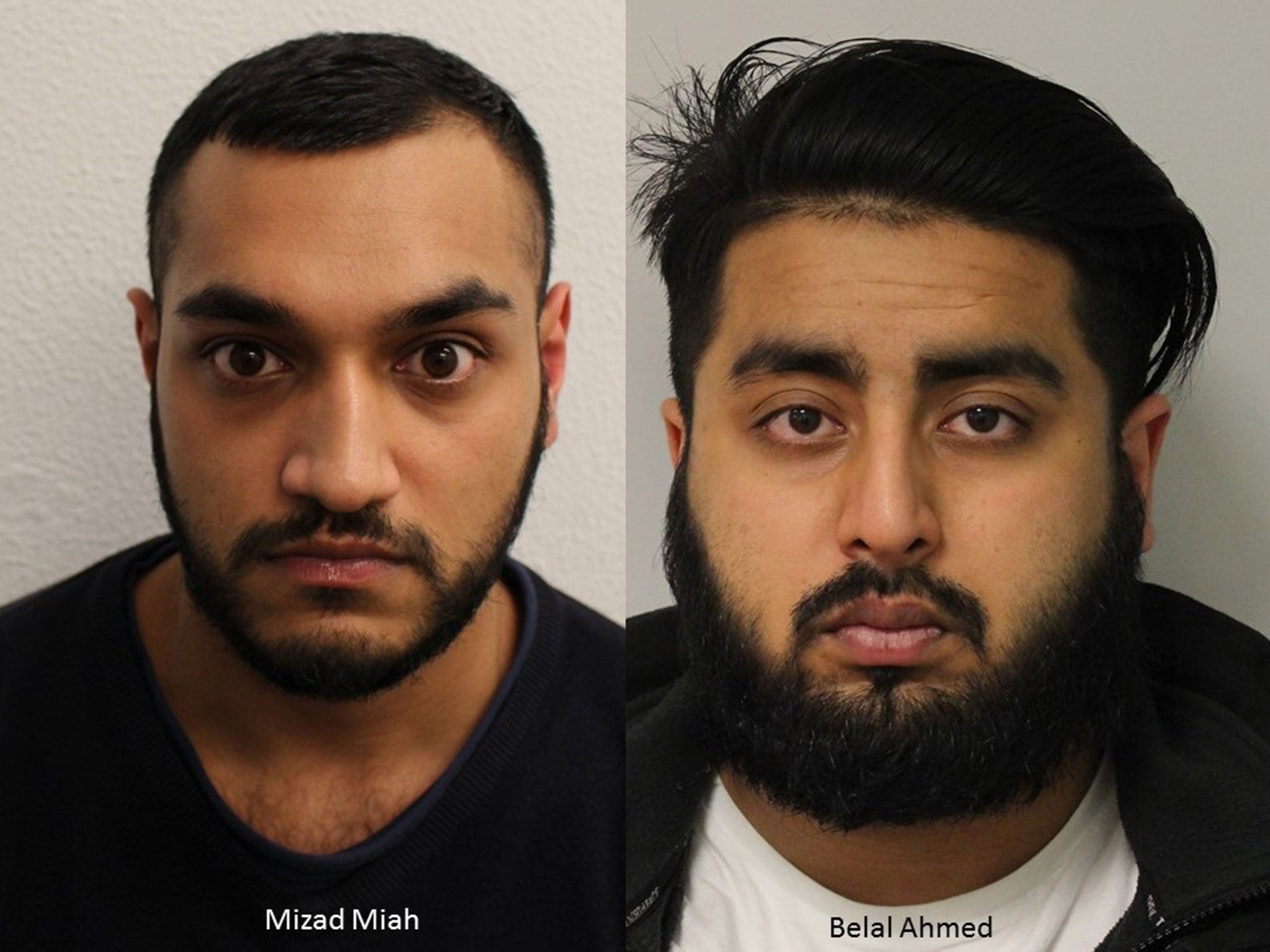 Mizad Miah and Belal Ahmed, who have been jailed for a combined 24 years