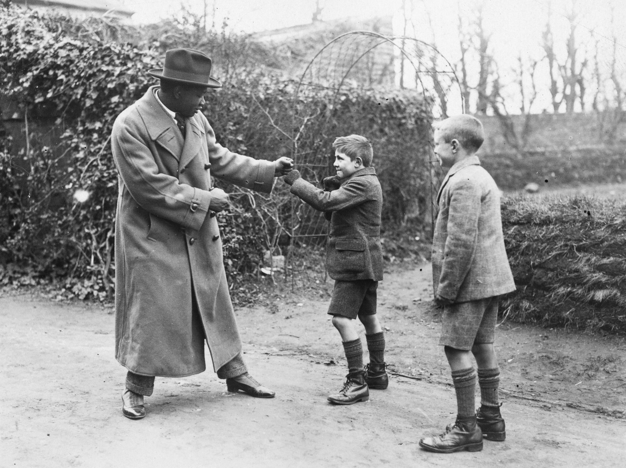 The Senegalese light-heavyweight meeting two fans in Dublin