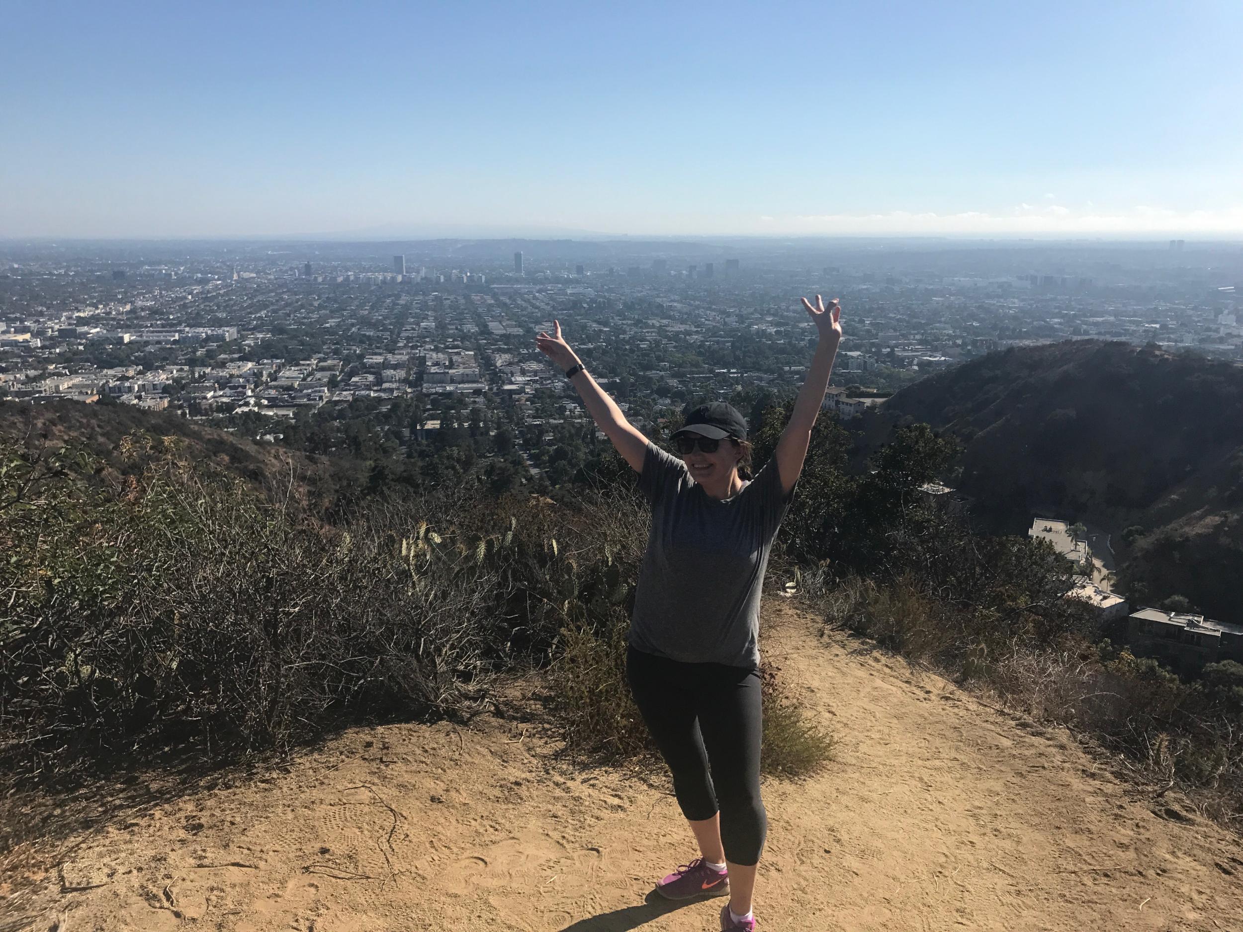 On the roof of LA, otherwise known as Runyon Canyon, wearing Snapchat Spectacles (Cathy Adams)