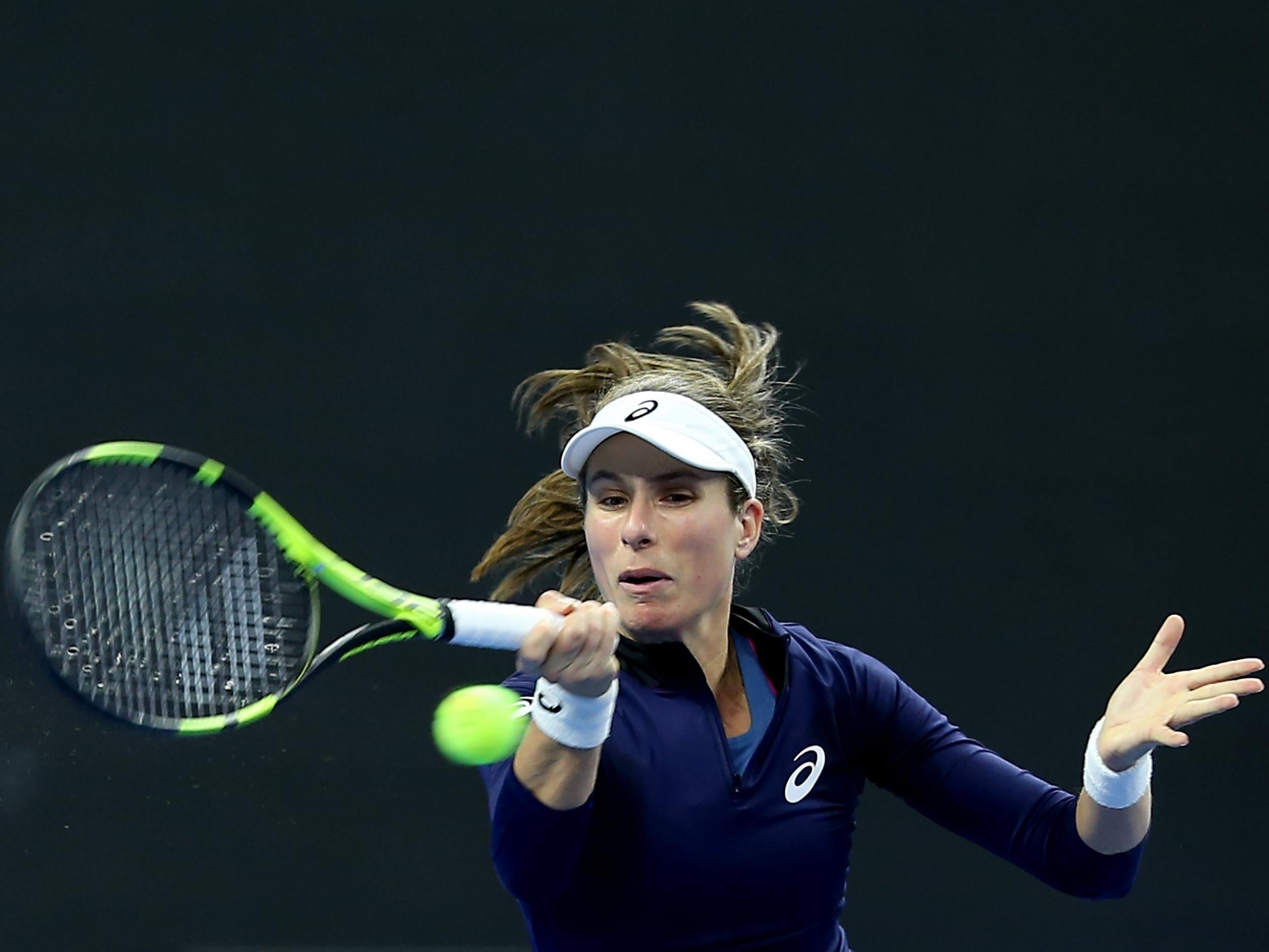 Johanna Konta punished her opponent’s second serve