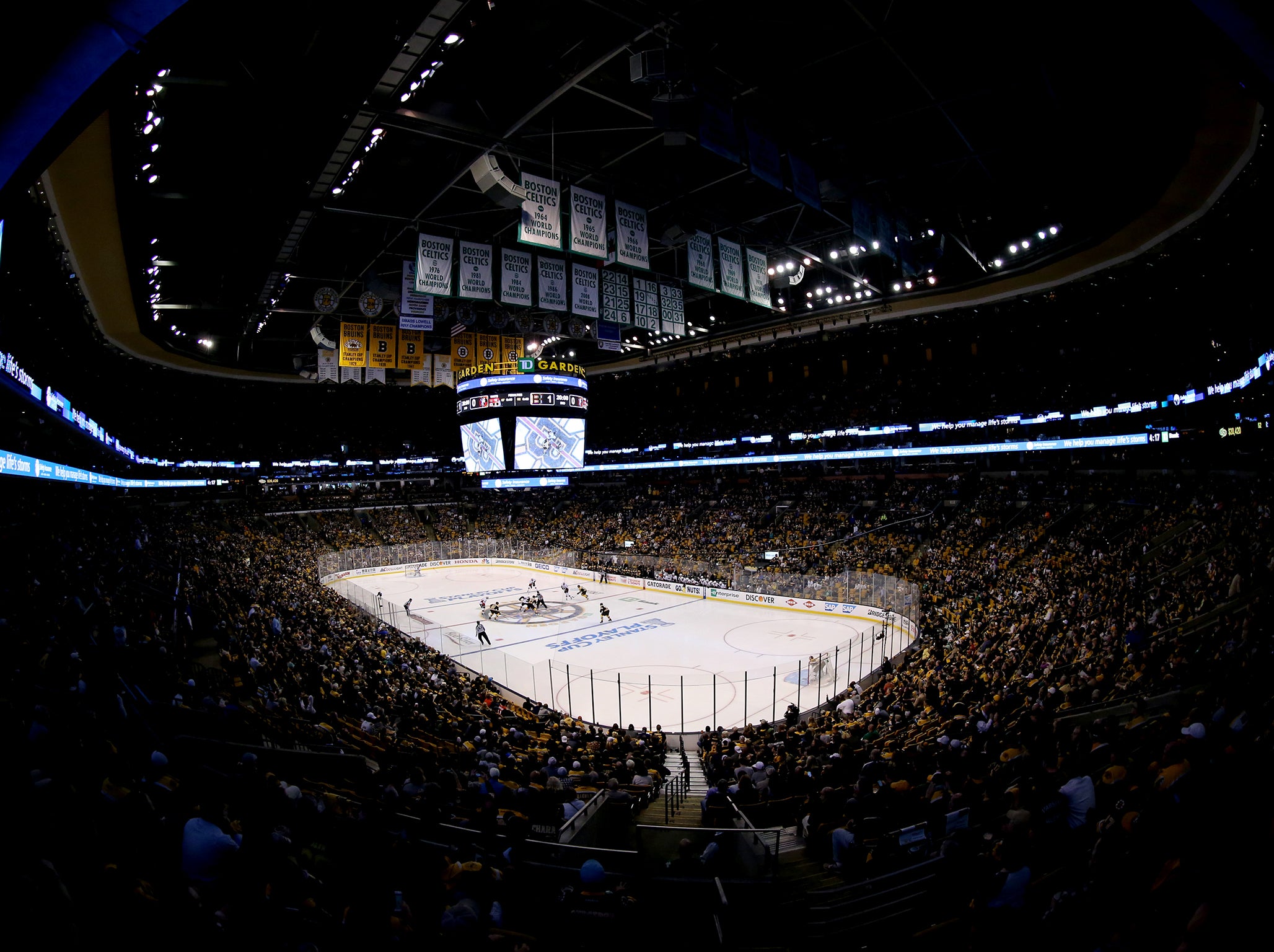 The TD Garden in Boston hosts the world title fight